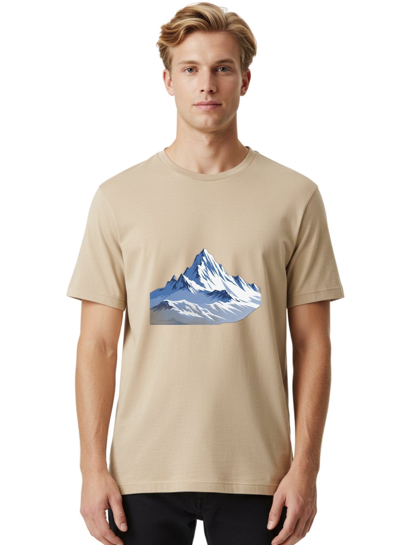 Snowy-Mountain-Peaks Men'S Graphic Tee, 100% Cotton, Comfortable Casual Summer Wear, Machine Washable, Vintage Camera, Old Camera, Antique Camera, Black Camera, Classic Photography, Photography Equipment, Nostalgic Device, Film Camera, Bah155 19