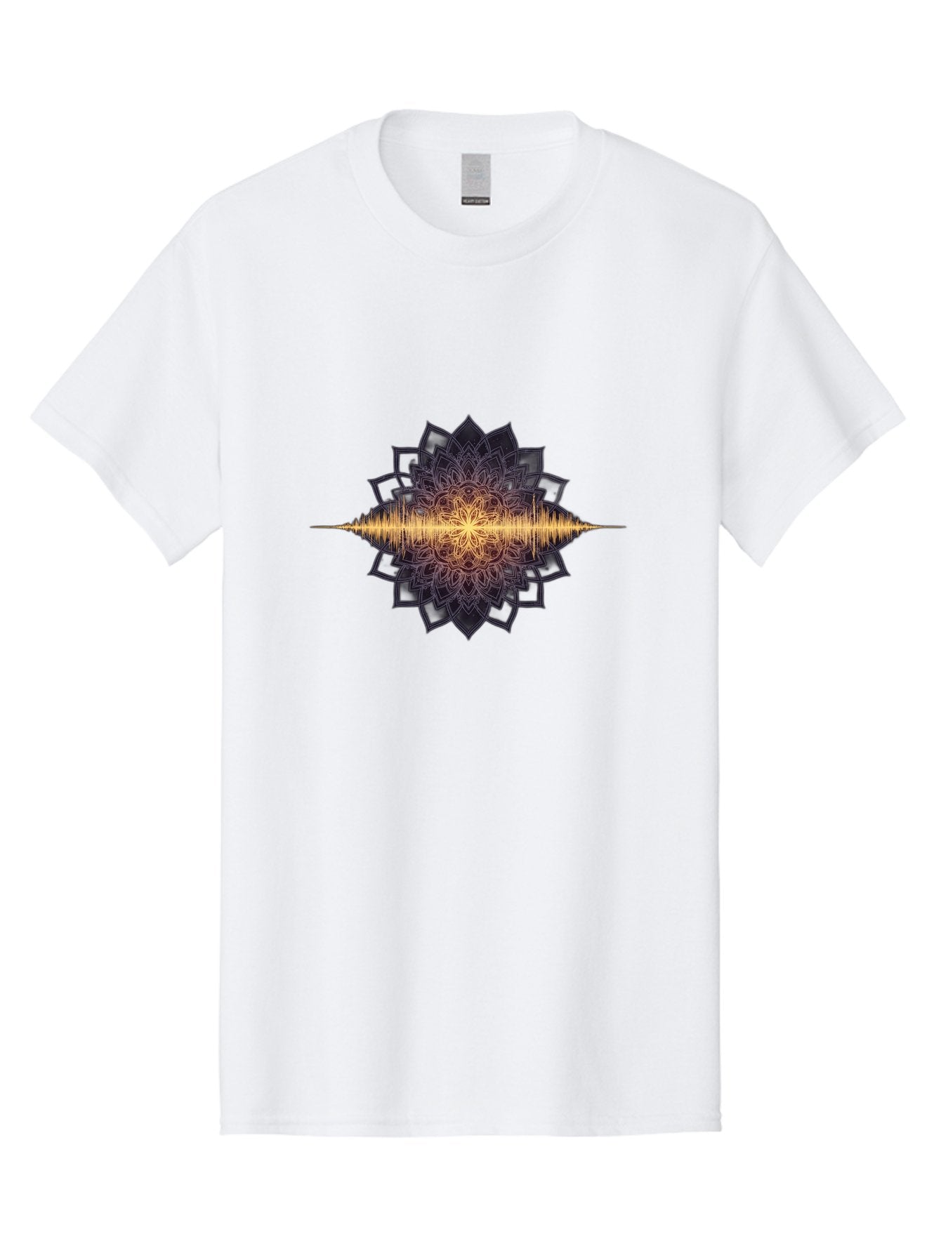 Sound-Wave-Mandala Men'S Graphic Tee, 100% Cotton, Comfortable Casual Summer Wear, Machine Washable, Vintage Camera, Old Camera, Antique Camera, Black Camera, Classic Photography, Photography Equipment, Nostalgic Device, Film Camera, Bah163 4