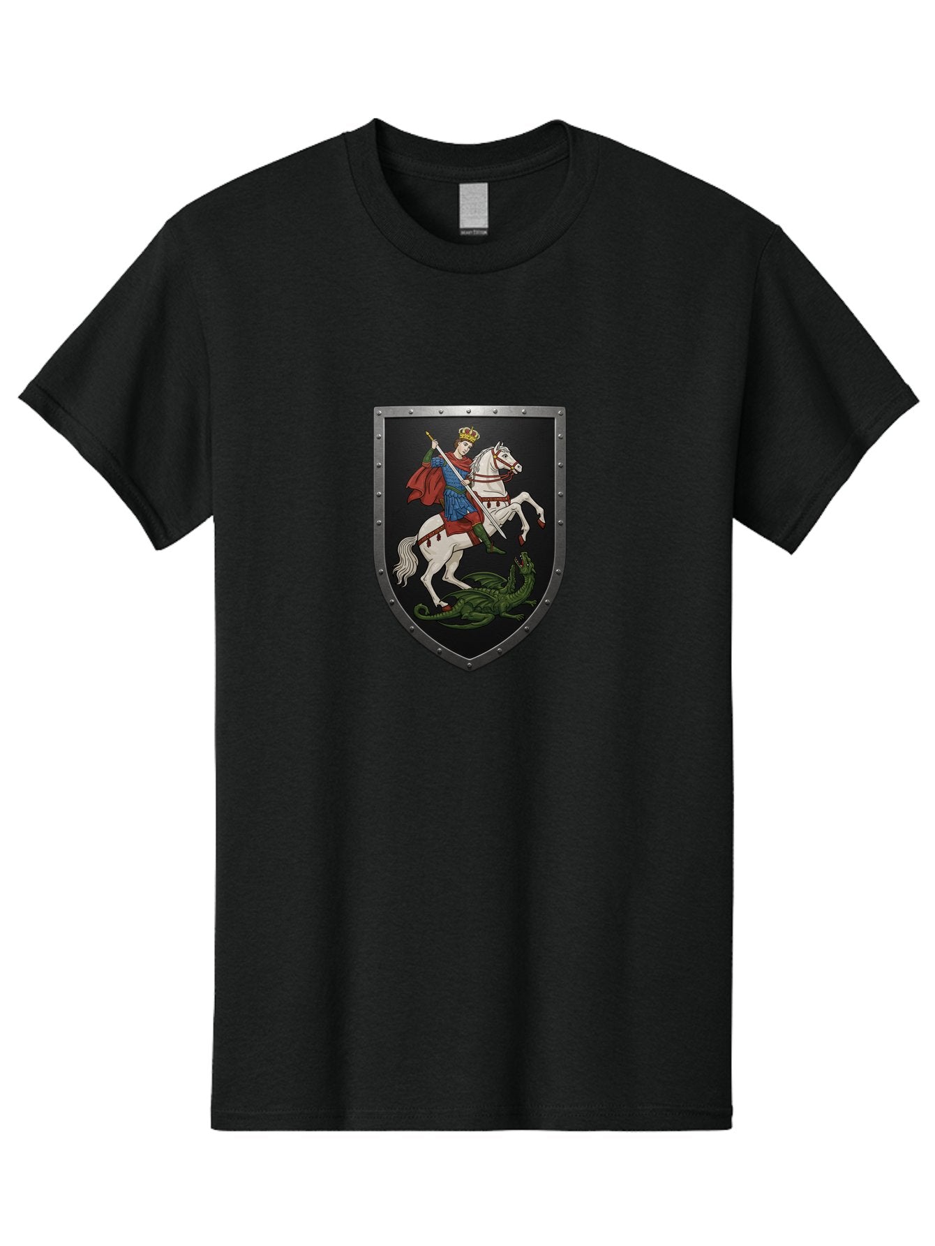 St-George-Slaying-The-Dragon Men'S Graphic Tee, 100% Cotton, Comfortable Casual Summer Wear, Machine Washable, Vintage Camera, Old Camera, Antique Camera, Black Camera, Classic Photography, Photography Equipment, Nostalgic Device, Film Camera, Bah170 12