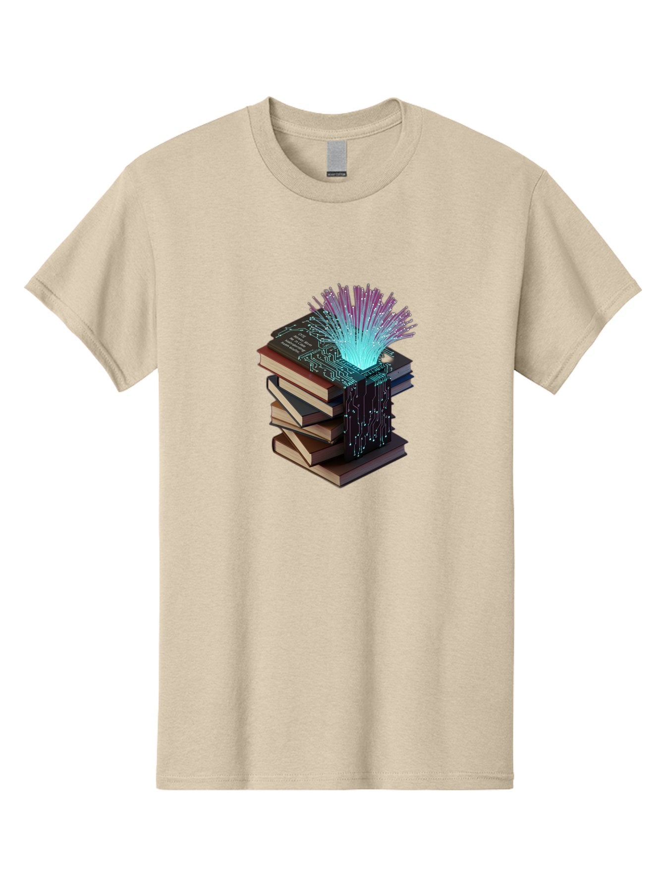 Stacked-Books-With-Circuit-Board-And-Data-Streams Men'S Graphic Tee, 100% Cotton, Comfortable Casual Summer Wear, Machine Washable, Vintage Camera, Old Camera, Antique Camera, Black Camera, Classic Photography, Photography Equipment, Bah172 11