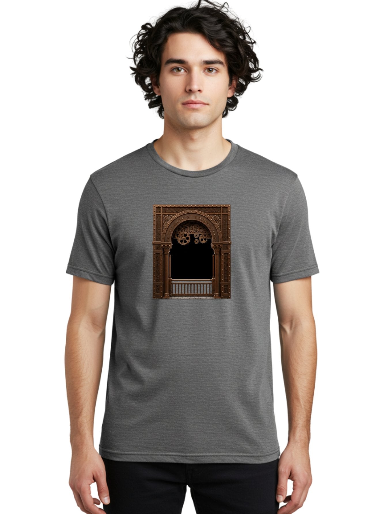 Steampunk-Archway Men'S Graphic Tee, 100% Cotton, Comfortable Casual Summer Wear, Machine Washable, Vintage Camera, Old Camera, Antique Camera, Black Camera, Classic Photography, Photography Equipment, Nostalgic Device, Film Camera, Camera Art Bah179 26