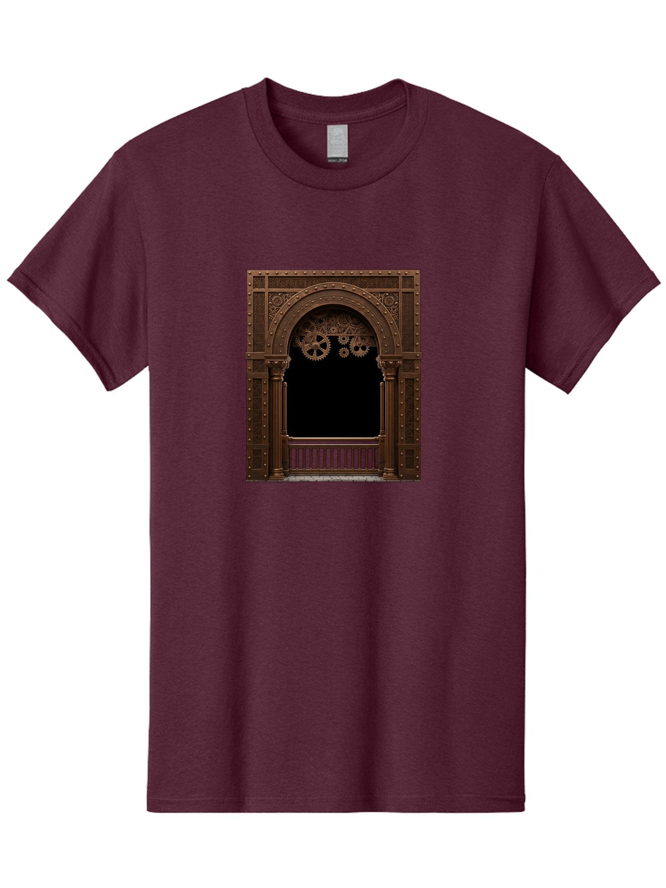 Steampunk-Archway Men'S Graphic Tee, 100% Cotton, Comfortable Casual Summer Wear, Machine Washable, Vintage Camera, Old Camera, Antique Camera, Black Camera, Classic Photography, Photography Equipment, Nostalgic Device, Film Camera, Camera Art Bah179 3