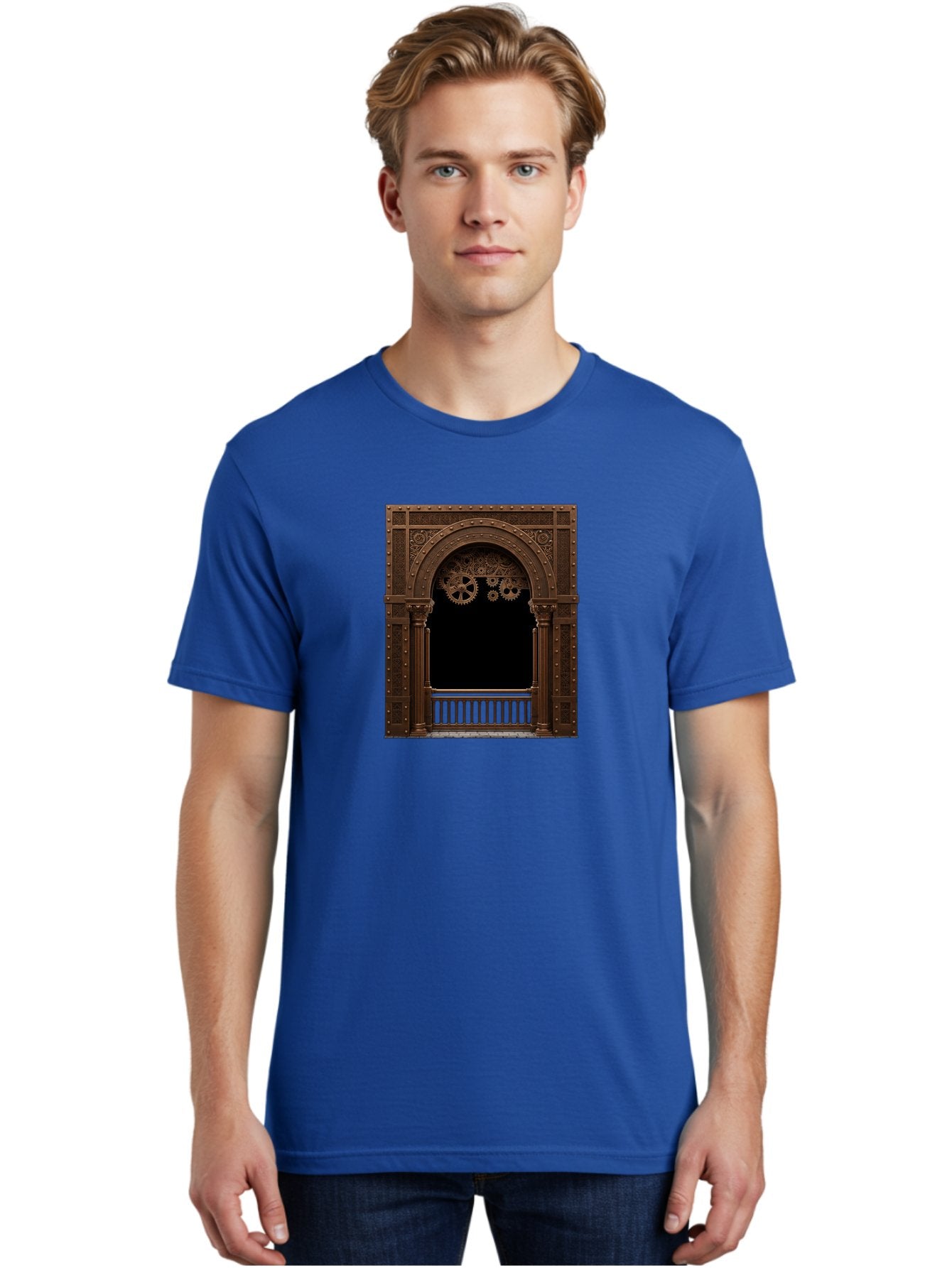 Steampunk-Archway Men'S Graphic Tee, 100% Cotton, Comfortable Casual Summer Wear, Machine Washable, Vintage Camera, Old Camera, Antique Camera, Black Camera, Classic Photography, Photography Equipment, Nostalgic Device, Film Camera, Camera Art Bah179 28