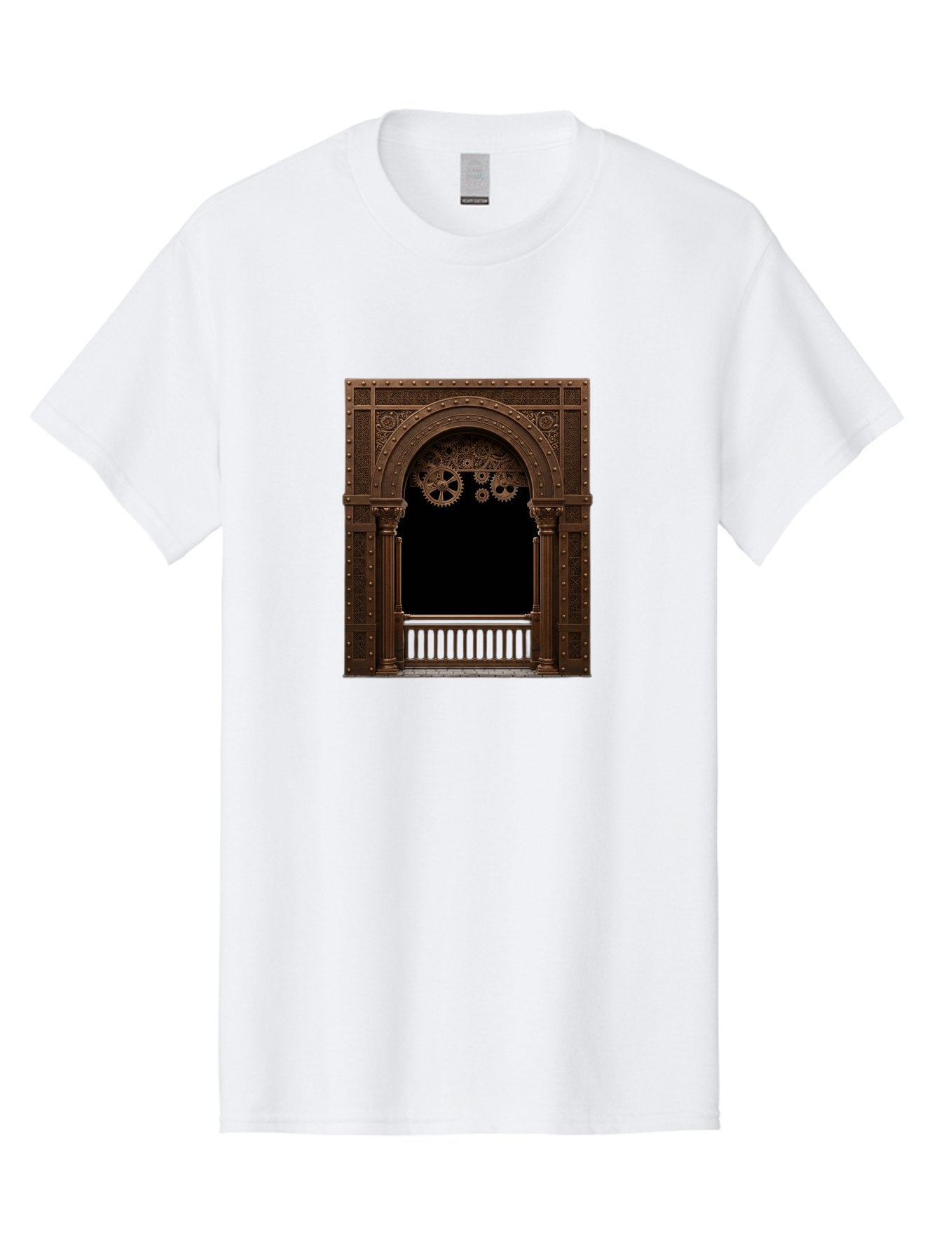 Steampunk-Archway Men'S Graphic Tee, 100% Cotton, Comfortable Casual Summer Wear, Machine Washable, Vintage Camera, Old Camera, Antique Camera, Black Camera, Classic Photography, Photography Equipment, Nostalgic Device, Film Camera, Camera Art Bah179