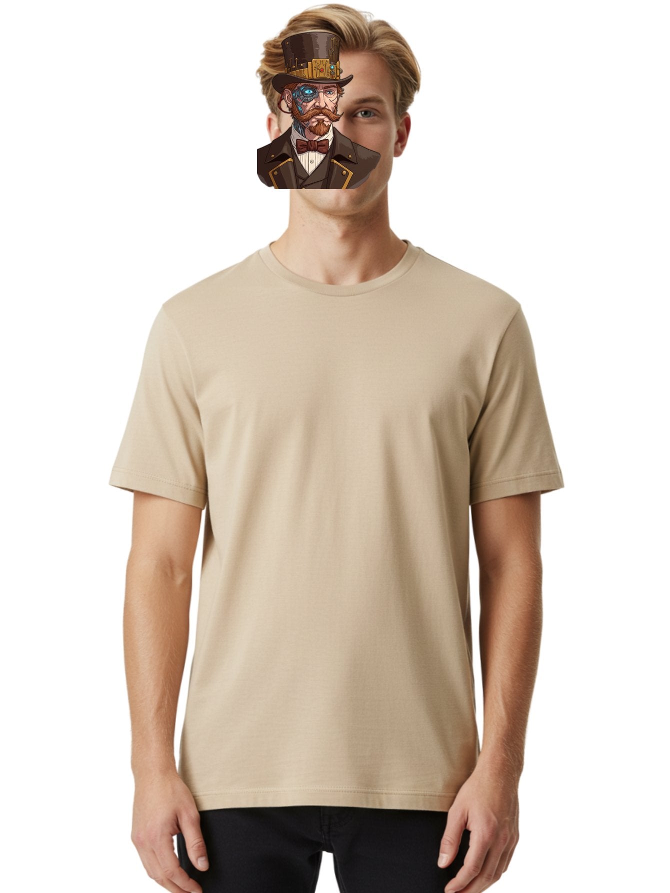 Steampunk-Gentleman Men'S Graphic Tee, 100% Cotton, Comfortable Casual Summer Wear, Machine Washable, Vintage Camera, Old Camera, Antique Camera, Black Camera, Classic Photography, Photography Equipment, Nostalgic Device, Film Camera, Bah183 25