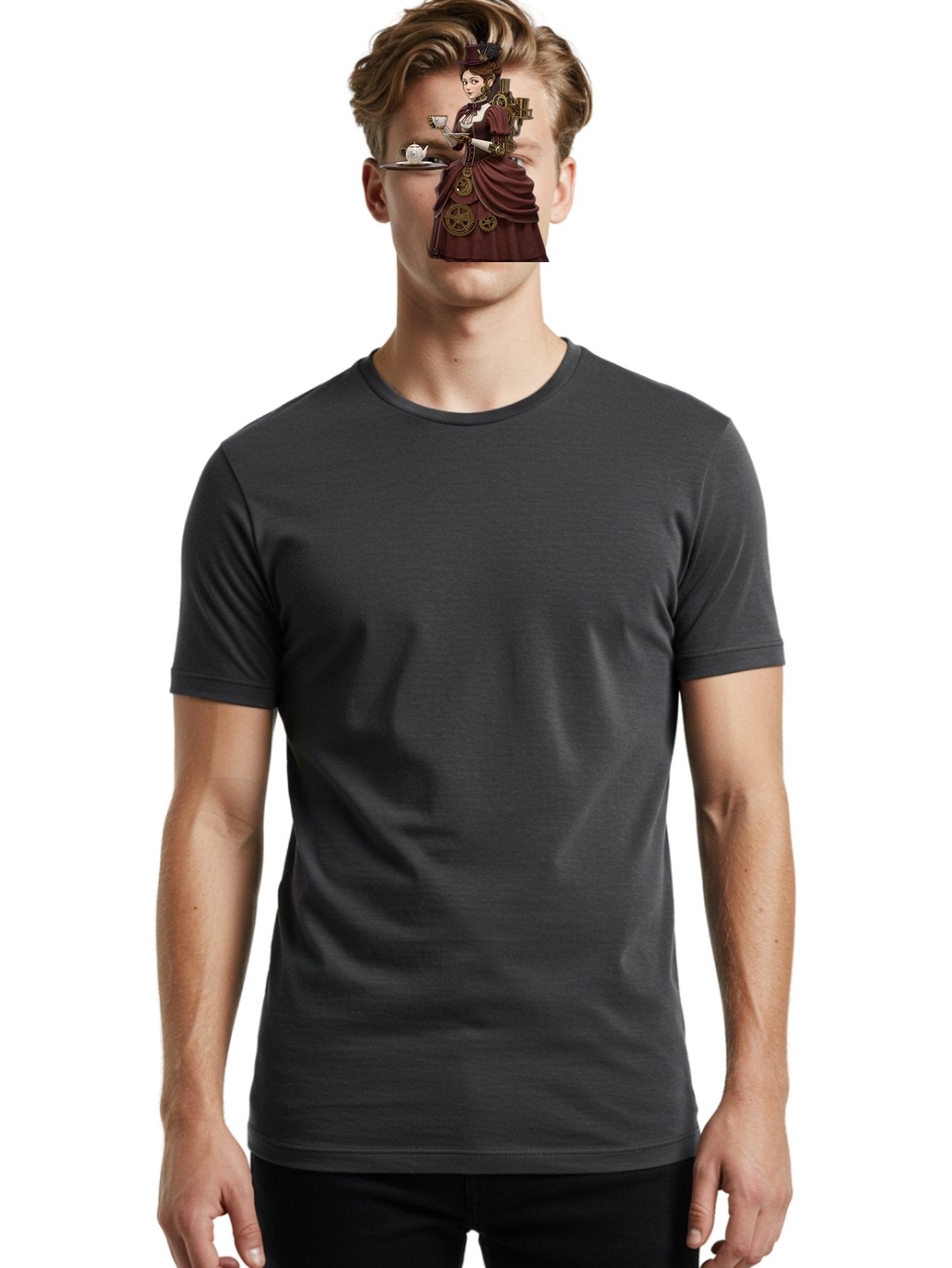 Steampunk-Lady Men'S Graphic Tee, 100% Cotton, Comfortable Casual Summer Wear, Machine Washable, Vintage Camera, Old Camera, Antique Camera, Black Camera, Classic Photography, Photography Equipment, Nostalgic Device, Film Camera, Camera Art Bah185 20