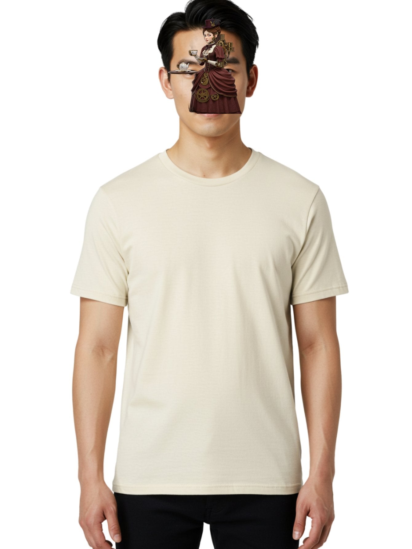 Steampunk-Lady Men'S Graphic Tee, 100% Cotton, Comfortable Casual Summer Wear, Machine Washable, Vintage Camera, Old Camera, Antique Camera, Black Camera, Classic Photography, Photography Equipment, Nostalgic Device, Film Camera, Camera Art Bah185 27