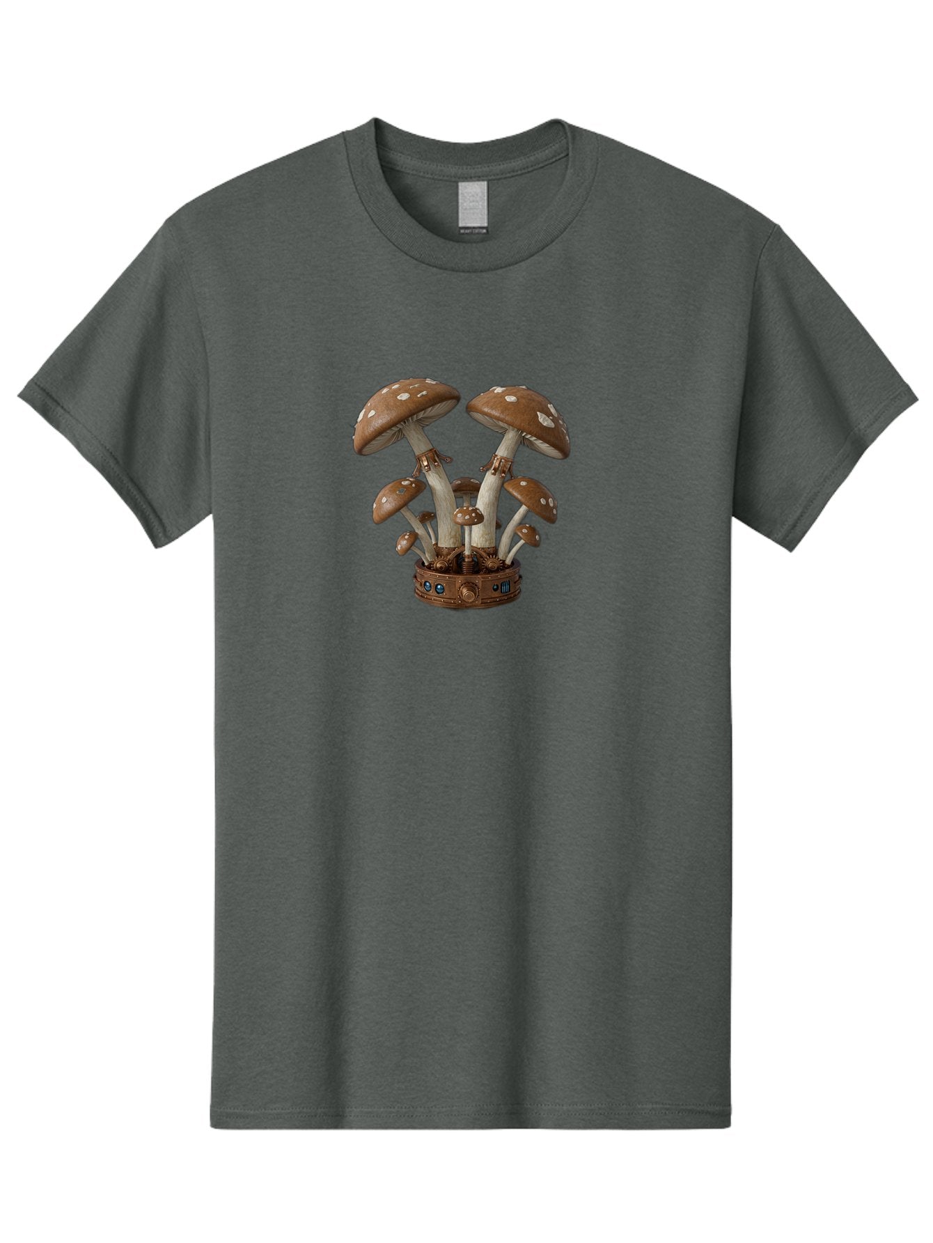 Steampunk-Mushrooms Men'S Graphic Tee, 100% Cotton, Comfortable Casual Summer Wear, Machine Washable, Vintage Camera, Old Camera, Antique Camera, Black Camera, Classic Photography, Photography Equipment, Nostalgic Device, Film Camera, Bah187 4