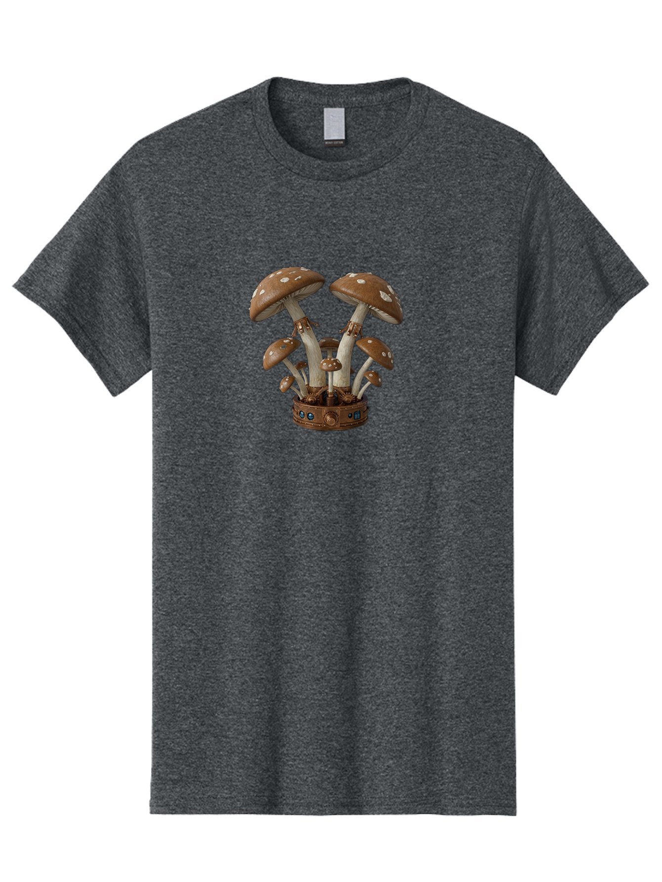 Steampunk-Mushrooms Men'S Graphic Tee, 100% Cotton, Comfortable Casual Summer Wear, Machine Washable, Vintage Camera, Old Camera, Antique Camera, Black Camera, Classic Photography, Photography Equipment, Nostalgic Device, Film Camera, Bah187