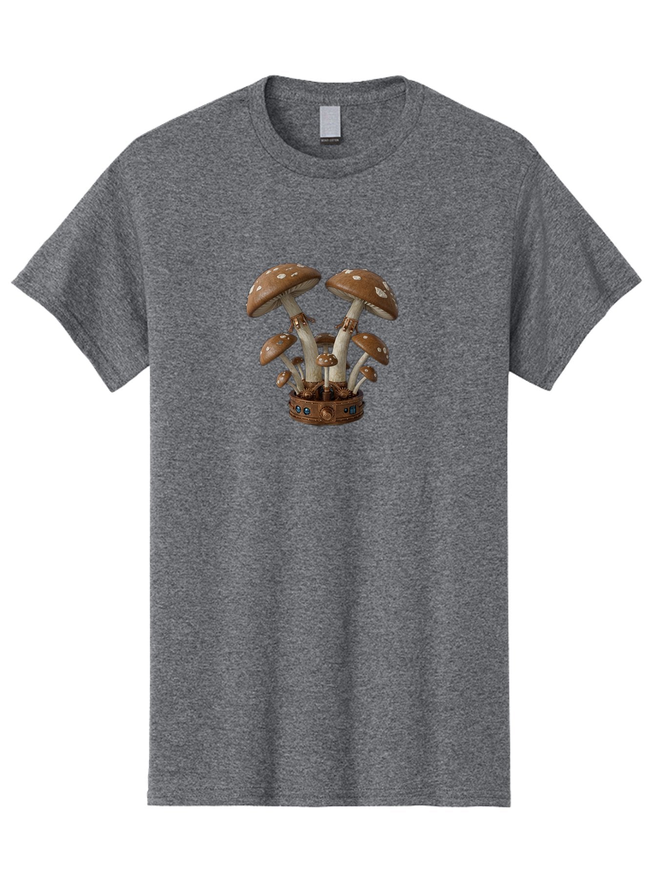Steampunk-Mushrooms Men'S Graphic Tee, 100% Cotton, Comfortable Casual Summer Wear, Machine Washable, Vintage Camera, Old Camera, Antique Camera, Black Camera, Classic Photography, Photography Equipment, Nostalgic Device, Film Camera, Bah187 3