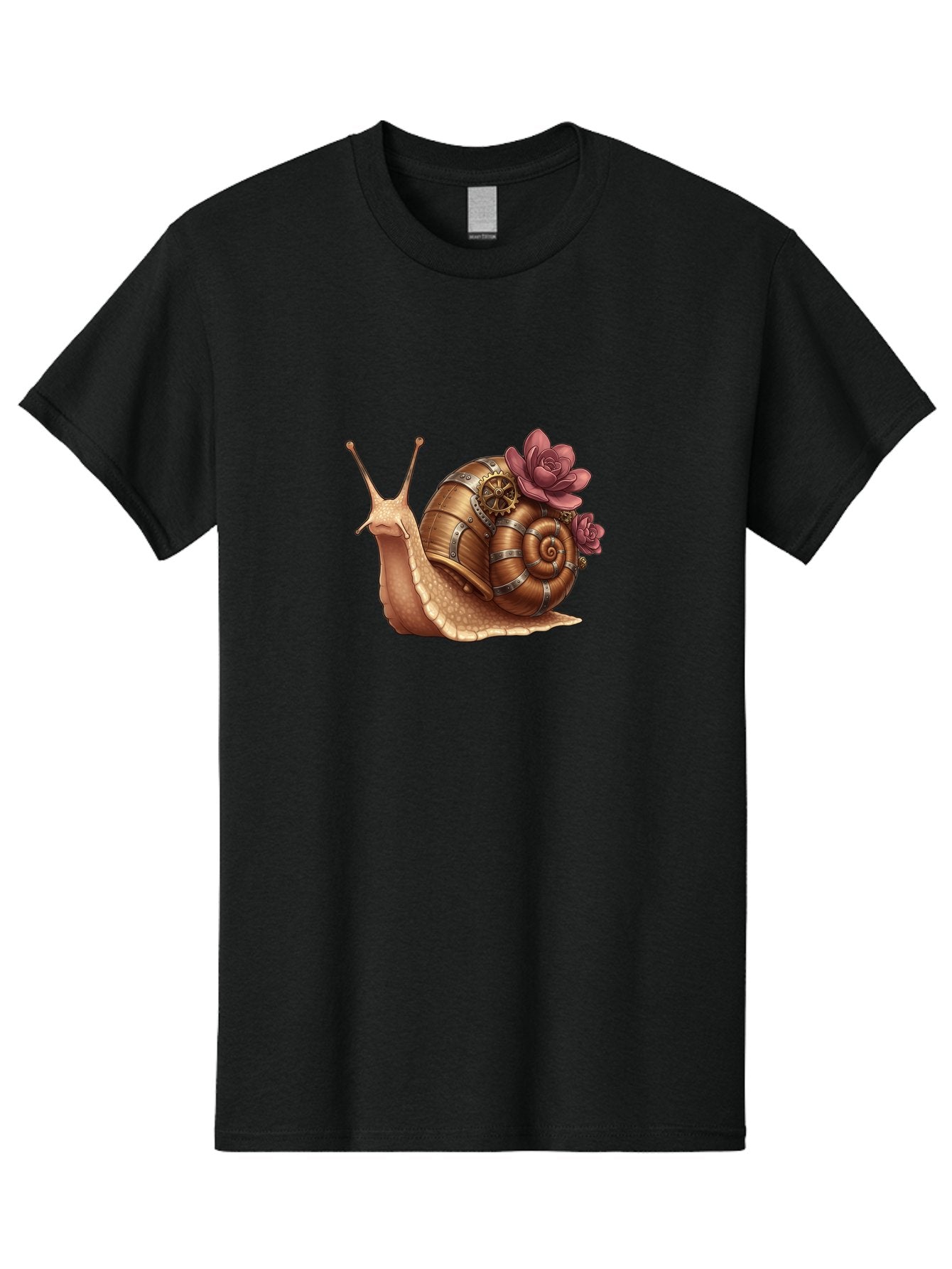 Steampunk-Snail Men'S Graphic Tee, 100% Cotton, Comfortable Casual Summer Wear, Machine Washable, Vintage Camera, Old Camera, Antique Camera, Black Camera, Classic Photography, Photography Equipment, Nostalgic Device, Film Camera, Camera Art Bah188 6
