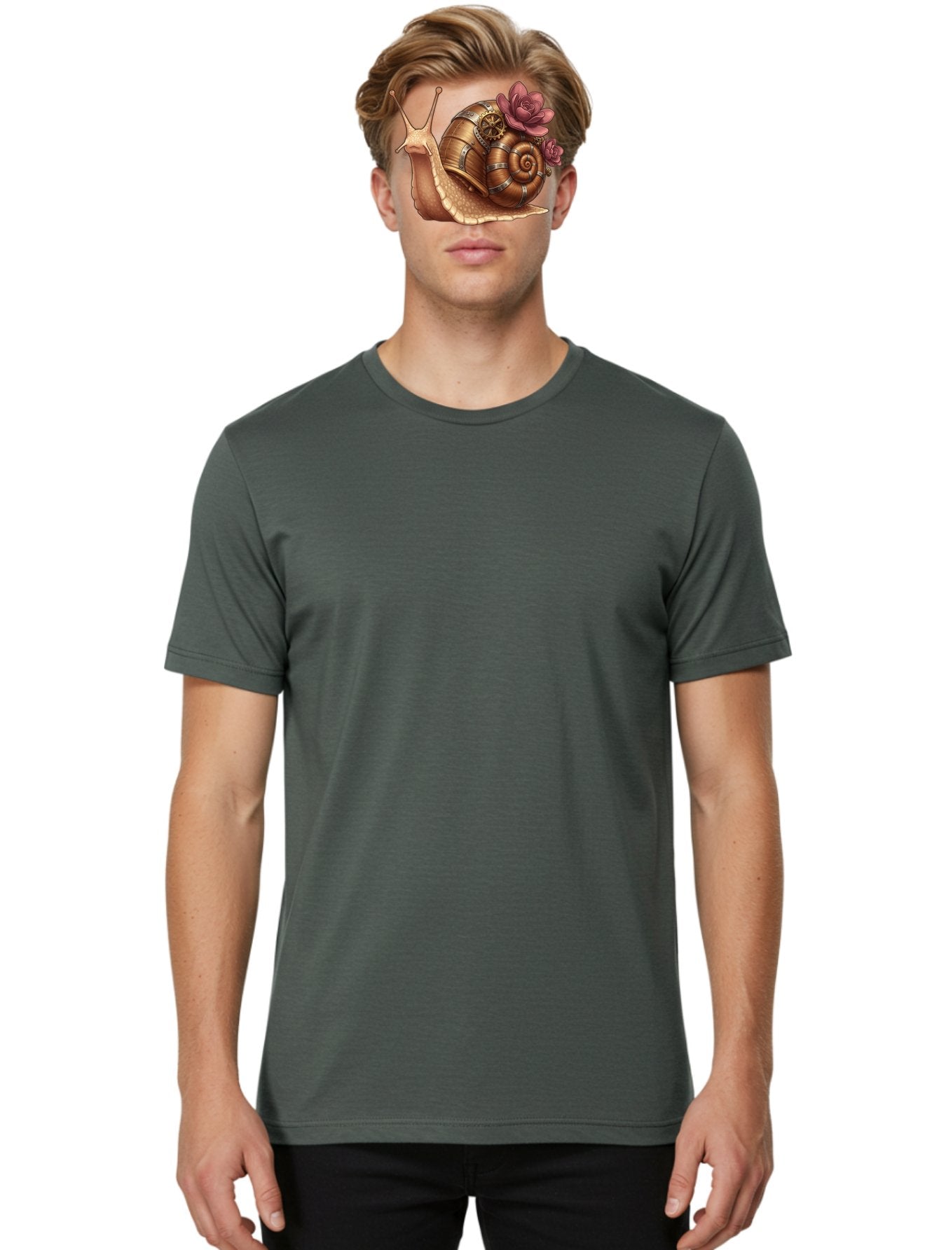 Steampunk-Snail Men'S Graphic Tee, 100% Cotton, Comfortable Casual Summer Wear, Machine Washable, Vintage Camera, Old Camera, Antique Camera, Black Camera, Classic Photography, Photography Equipment, Nostalgic Device, Film Camera, Camera Art Bah188 28