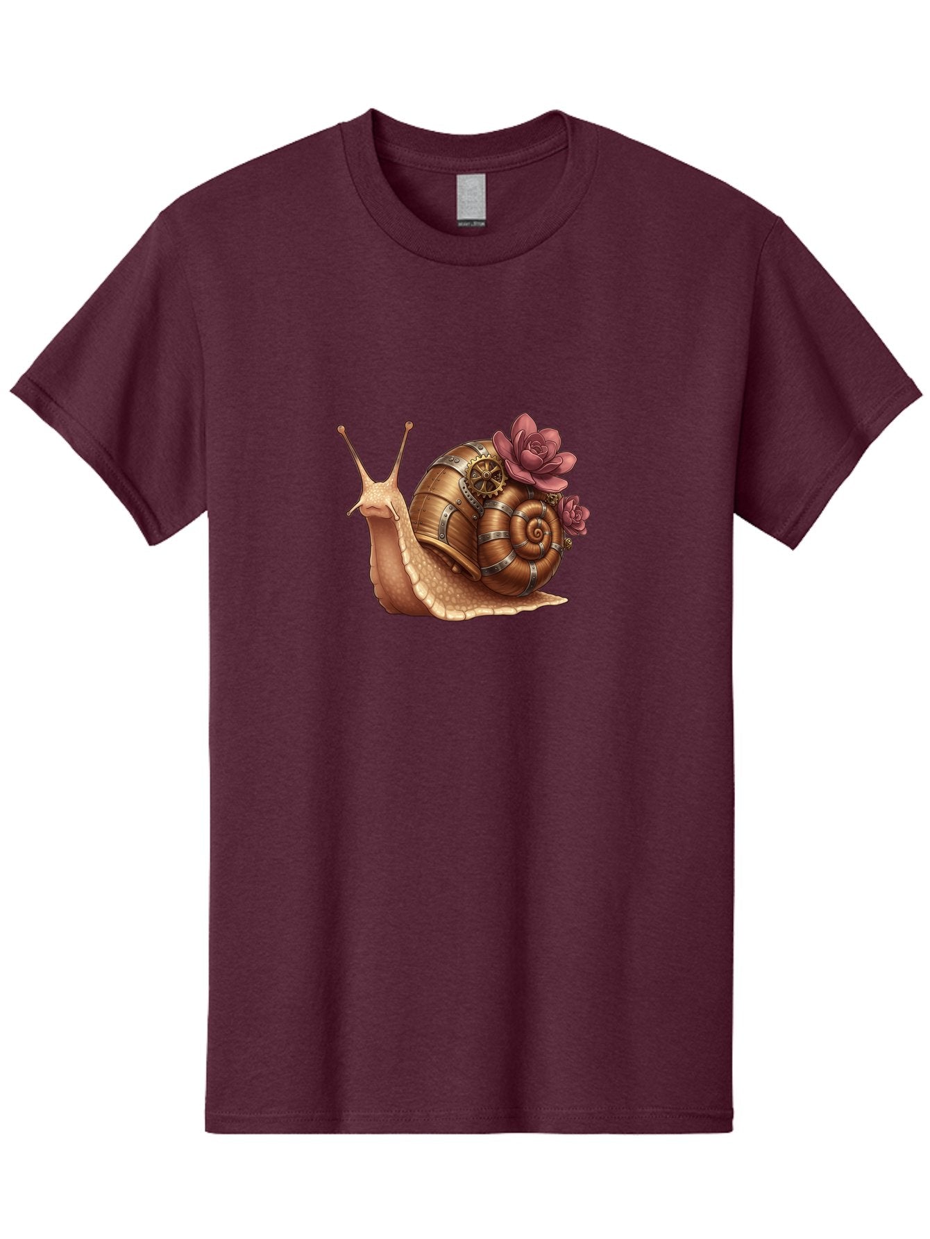 Steampunk-Snail Men'S Graphic Tee, 100% Cotton, Comfortable Casual Summer Wear, Machine Washable, Vintage Camera, Old Camera, Antique Camera, Black Camera, Classic Photography, Photography Equipment, Nostalgic Device, Film Camera, Camera Art Bah188