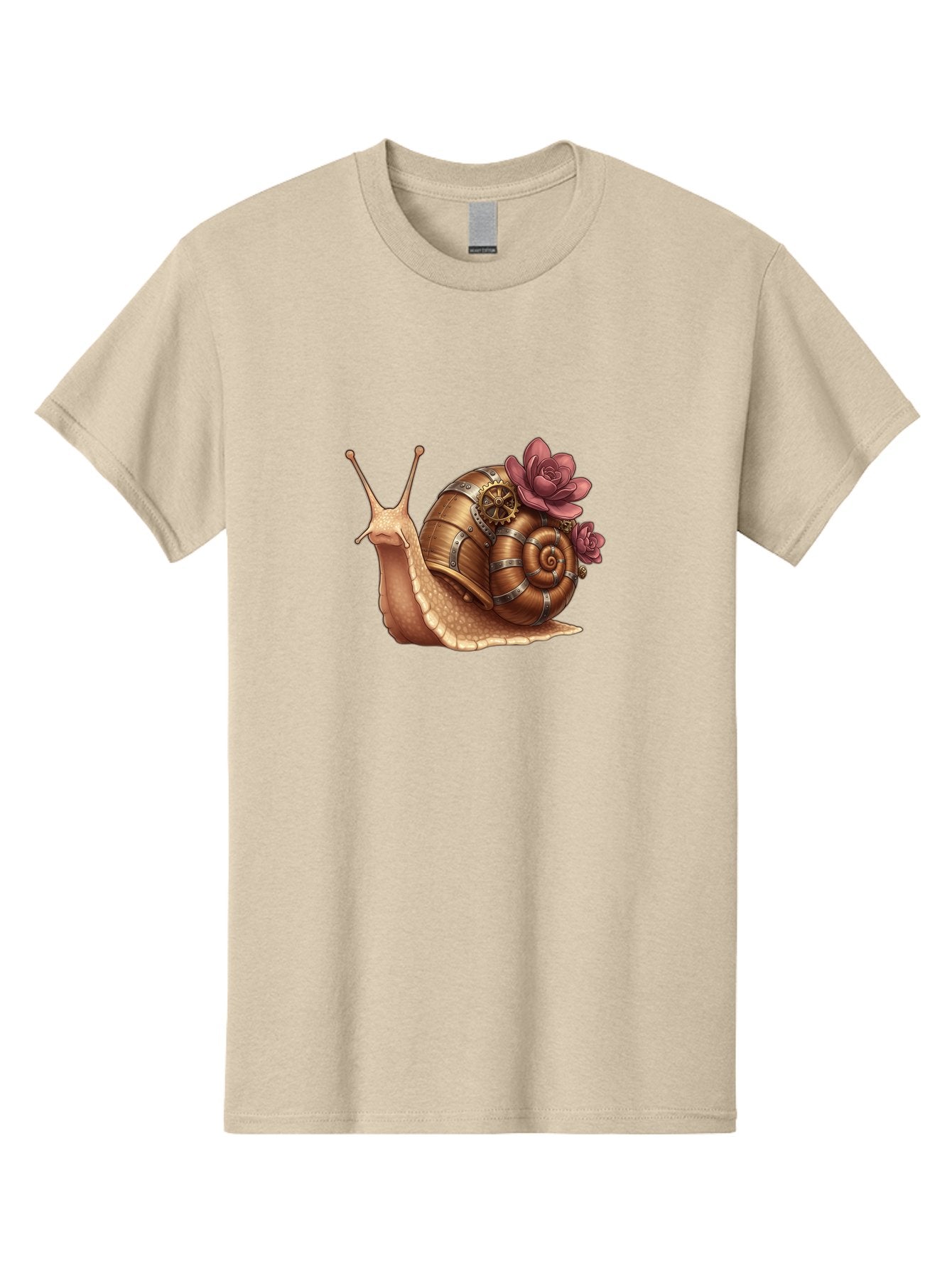 Steampunk-Snail Men'S Graphic Tee, 100% Cotton, Comfortable Casual Summer Wear, Machine Washable, Vintage Camera, Old Camera, Antique Camera, Black Camera, Classic Photography, Photography Equipment, Nostalgic Device, Film Camera, Camera Art Bah188