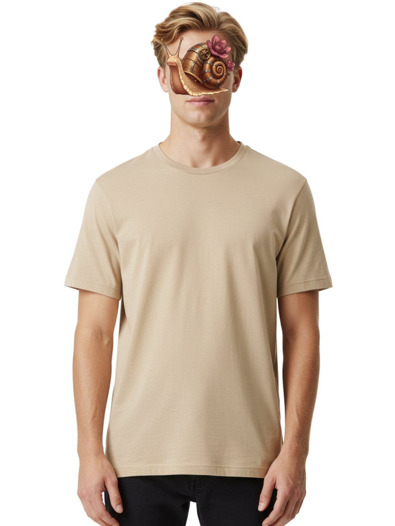 Steampunk-Snail Men'S Graphic Tee, 100% Cotton, Comfortable Casual Summer Wear, Machine Washable, Vintage Camera, Old Camera, Antique Camera, Black Camera, Classic Photography, Photography Equipment, Nostalgic Device, Film Camera, Camera Art Bah188 19