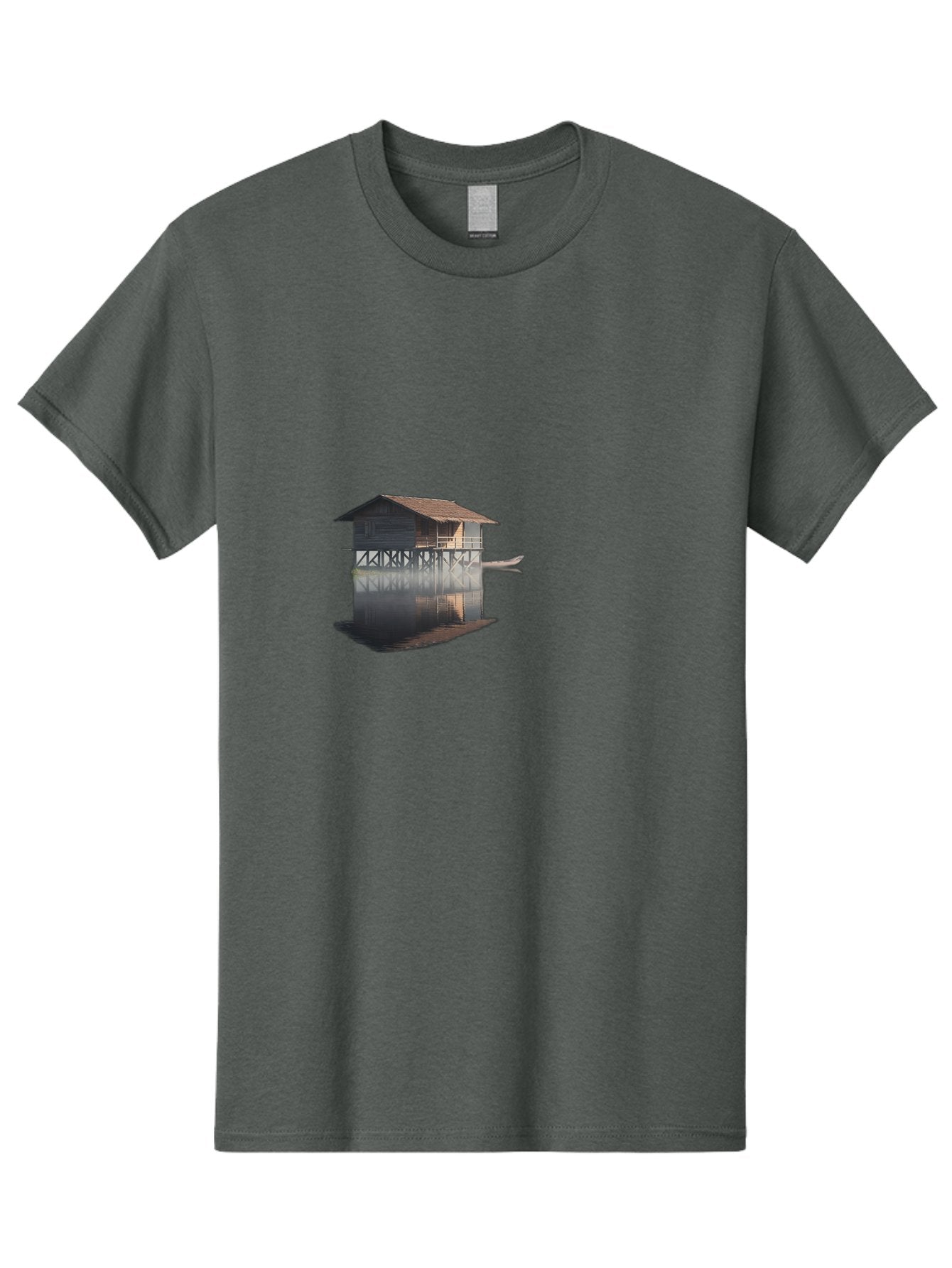 Stilt-House-1 Men'S Graphic Tee, 100% Cotton, Comfortable Casual Summer Wear, Machine Washable, Vintage Camera, Old Camera, Antique Camera, Black Camera, Classic Photography, Photography Equipment, Nostalgic Device, Film Camera, Camera Art Bah189
