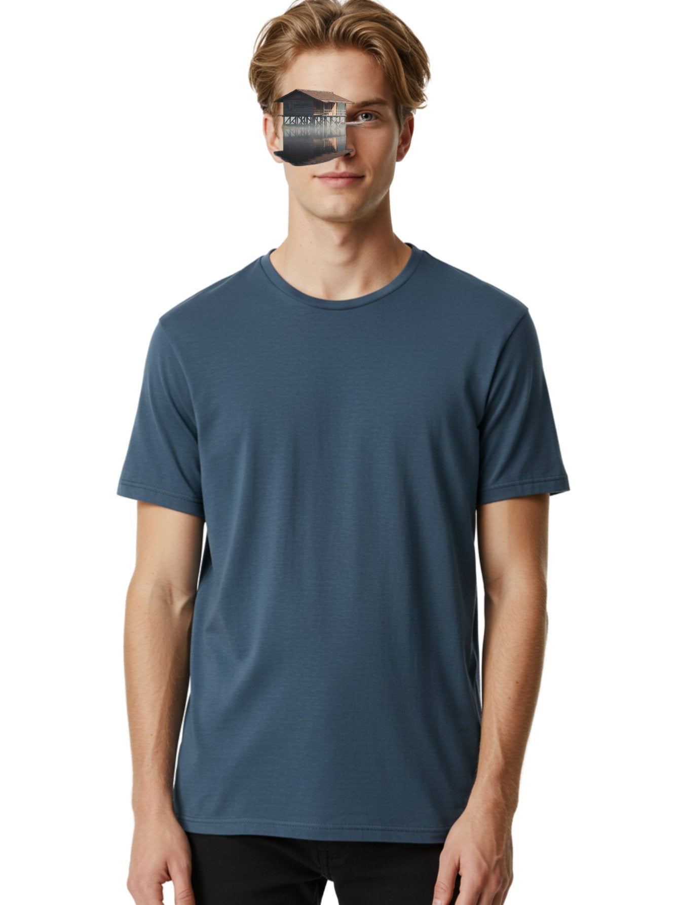 Stilt-House-1 Men'S Graphic Tee, 100% Cotton, Comfortable Casual Summer Wear, Machine Washable, Vintage Camera, Old Camera, Antique Camera, Black Camera, Classic Photography, Photography Equipment, Nostalgic Device, Film Camera, Camera Art Bah189 30