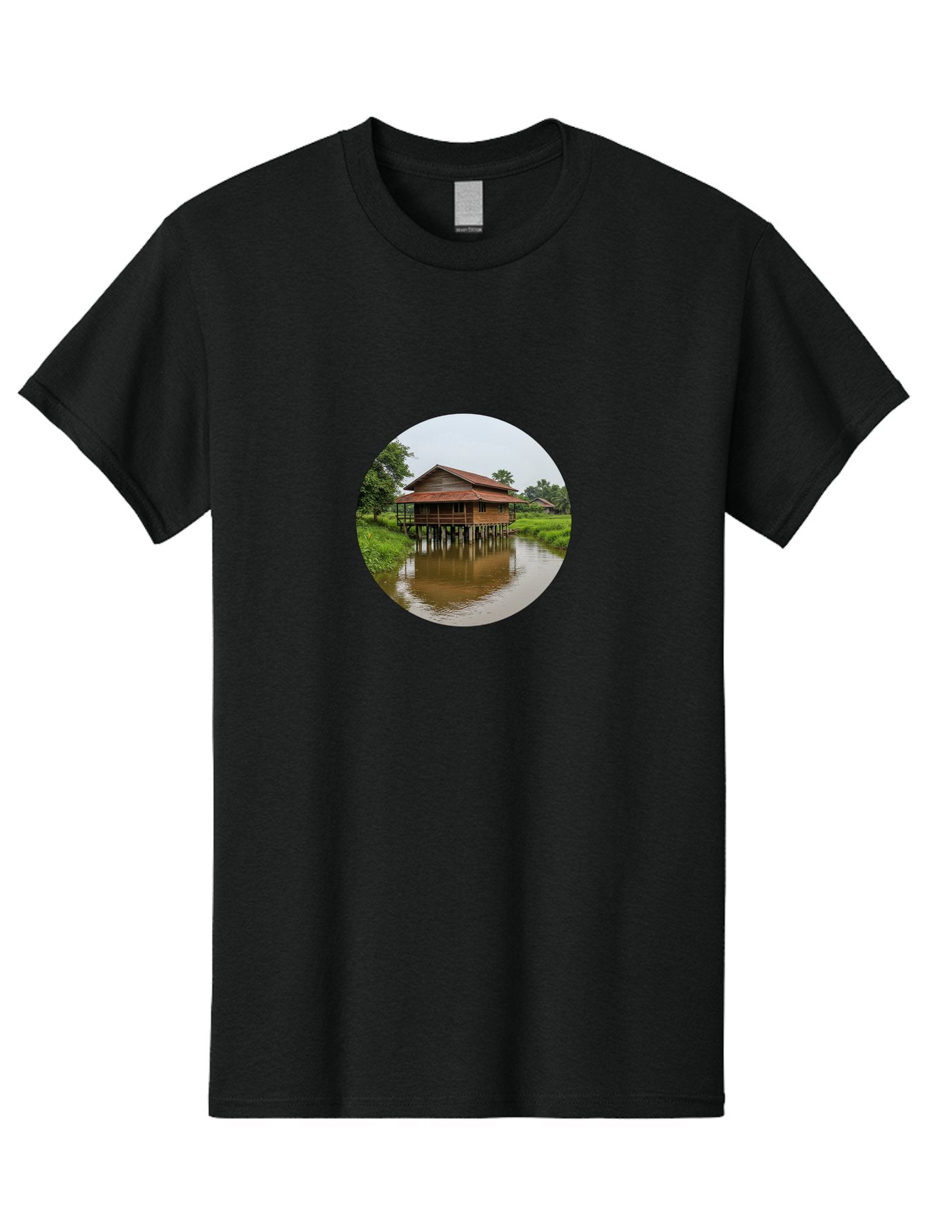 Stilt-House-2 Men'S Graphic Tee, 100% Cotton, Comfortable Casual Summer Wear, Machine Washable, Vintage Camera, Old Camera, Antique Camera, Black Camera, Classic Photography, Photography Equipment, Nostalgic Device, Film Camera, Camera Art Bah190 9