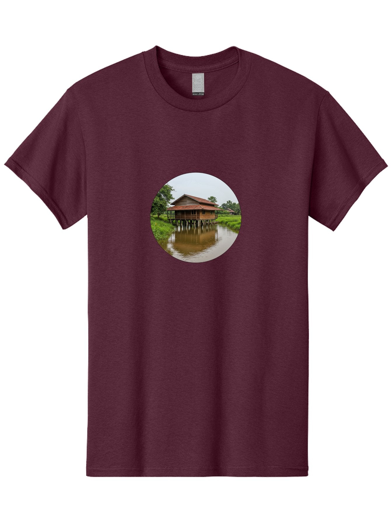 Stilt-House-2 Men'S Graphic Tee, 100% Cotton, Comfortable Casual Summer Wear, Machine Washable, Vintage Camera, Old Camera, Antique Camera, Black Camera, Classic Photography, Photography Equipment, Nostalgic Device, Film Camera, Camera Art Bah190