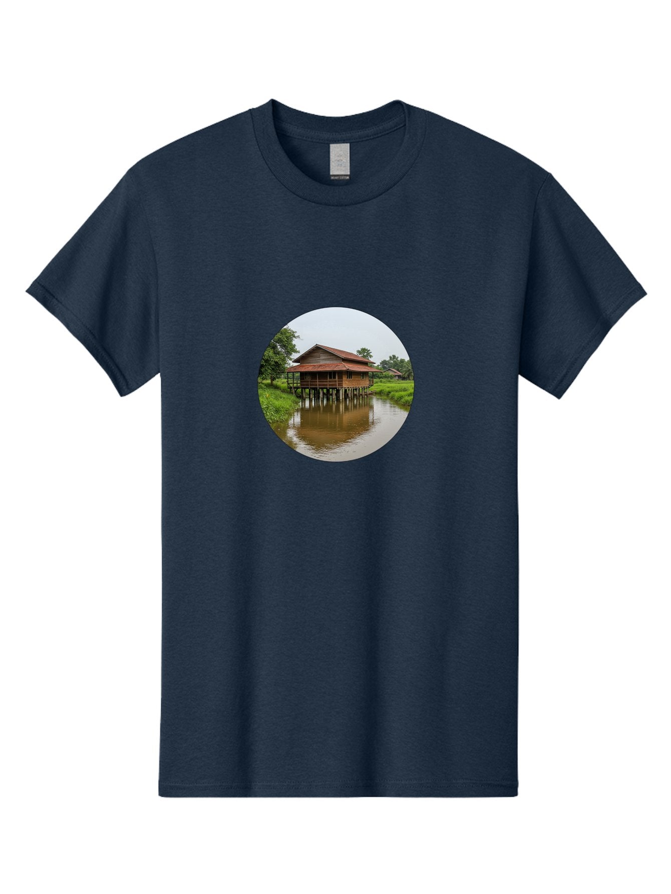 Stilt-House-2 Men'S Graphic Tee, 100% Cotton, Comfortable Casual Summer Wear, Machine Washable, Vintage Camera, Old Camera, Antique Camera, Black Camera, Classic Photography, Photography Equipment, Nostalgic Device, Film Camera, Camera Art Bah190