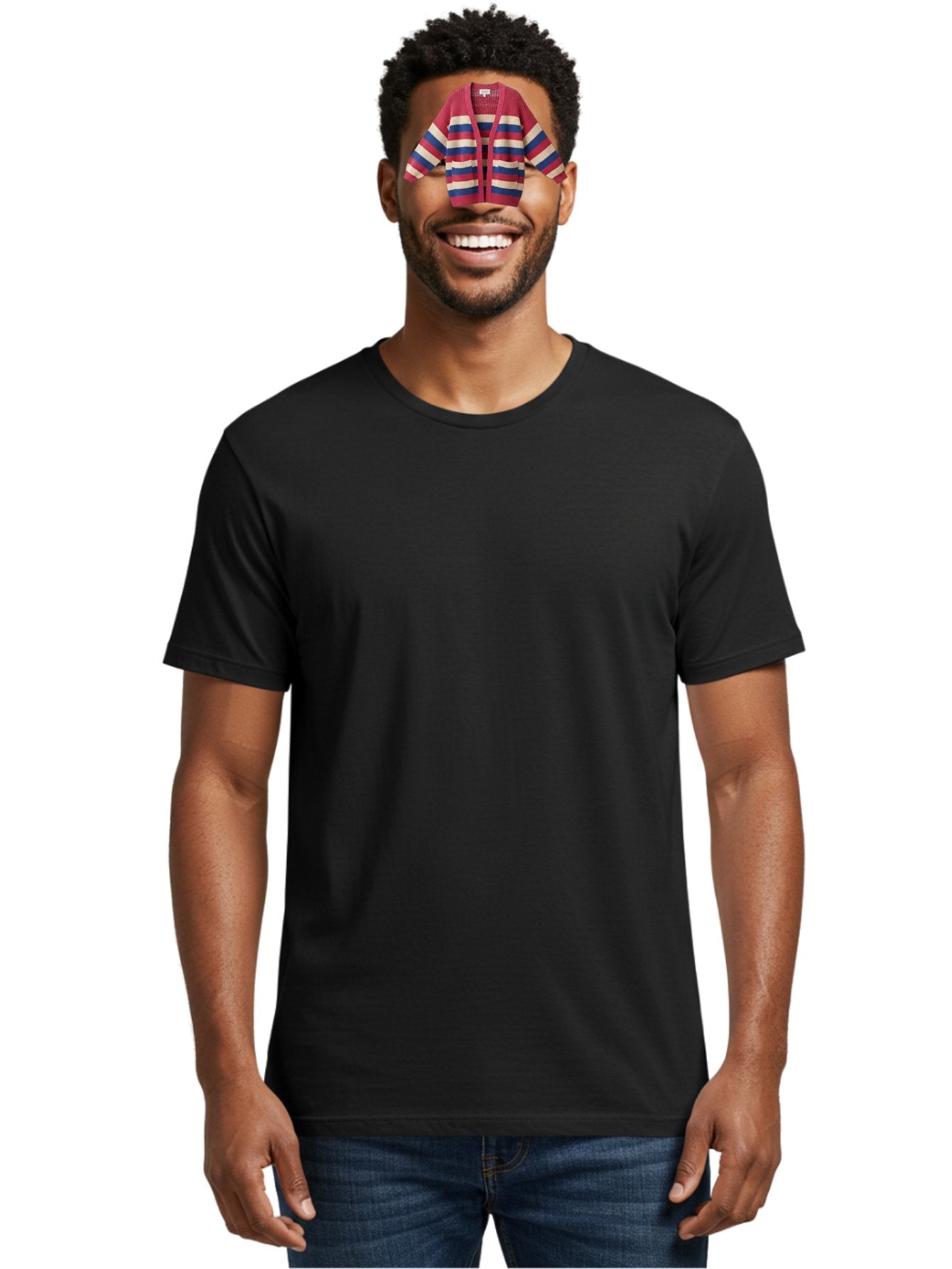 Striped-Cardigan Men'S Graphic Tee, 100% Cotton, Comfortable Casual Summer Wear, Machine Washable, Vintage Camera, Old Camera, Antique Camera, Black Camera, Classic Photography, Photography Equipment, Nostalgic Device, Film Camera, Camera Art Bah195 25