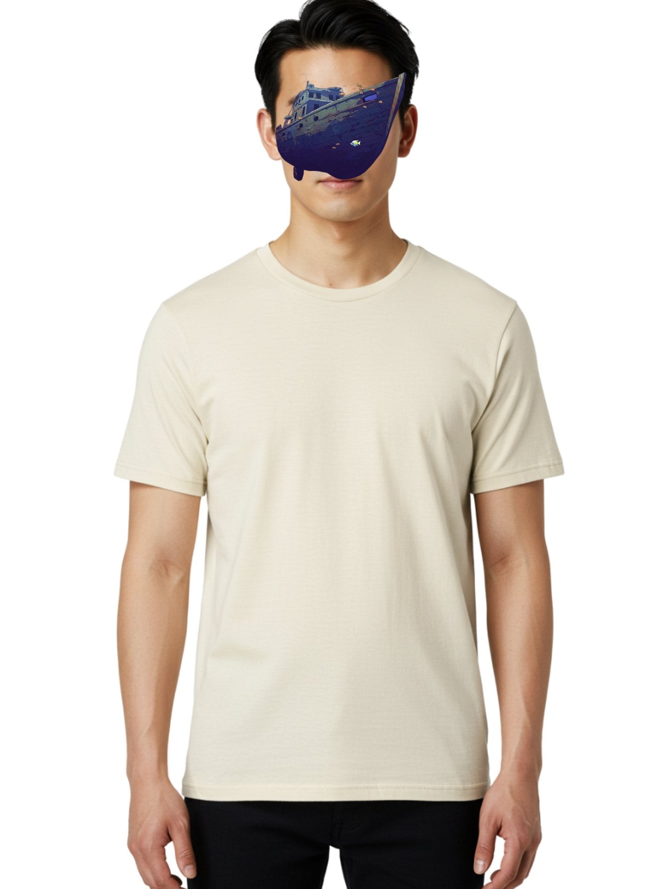 Submerged-Ship Men'S Graphic Tee, 100% Cotton, Comfortable Casual Summer Wear, Machine Washable, Vintage Camera, Old Camera, Antique Camera, Black Camera, Classic Photography, Photography Equipment, Nostalgic Device, Film Camera, Camera Art Bah196 29