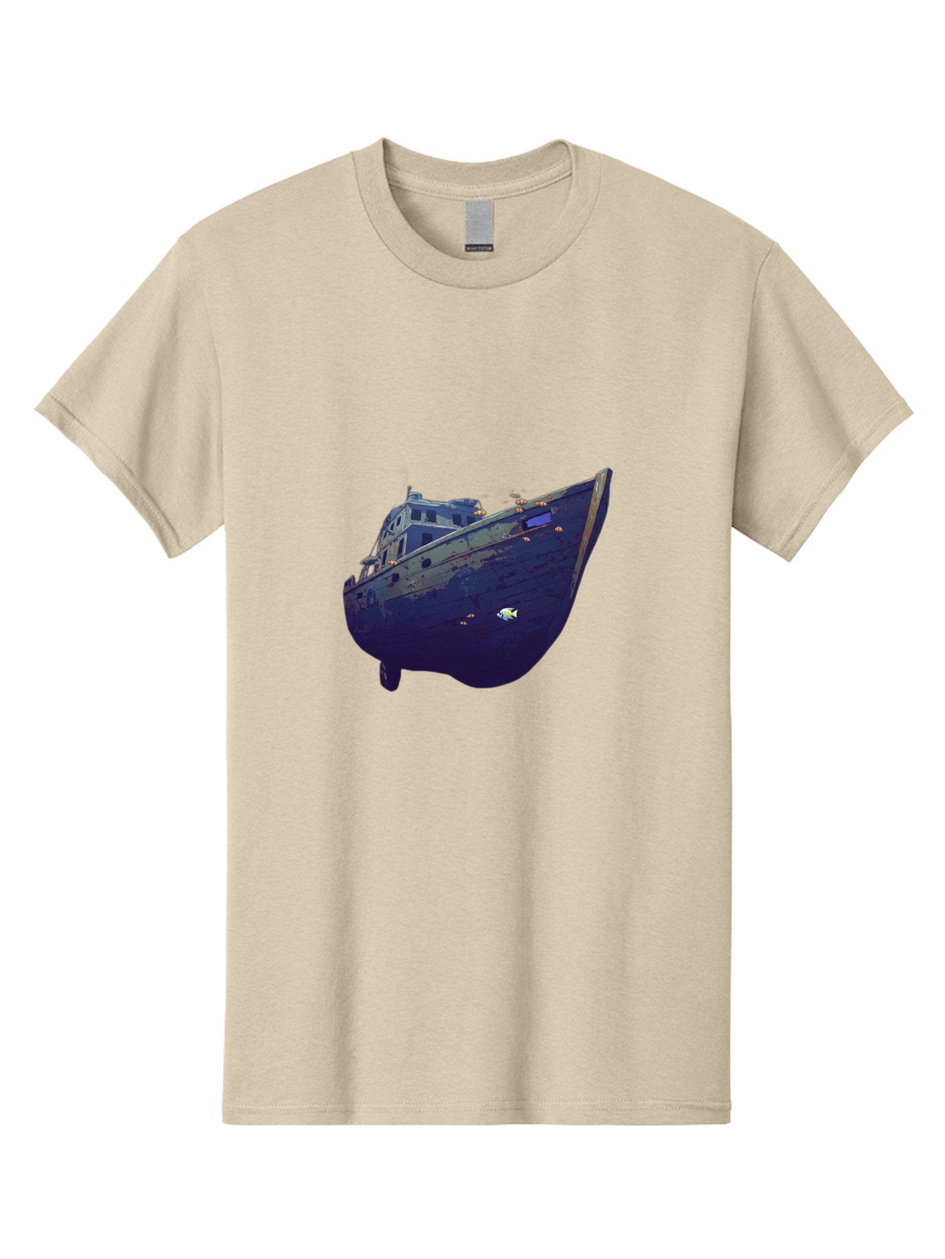 Submerged-Ship Men'S Graphic Tee, 100% Cotton, Comfortable Casual Summer Wear, Machine Washable, Vintage Camera, Old Camera, Antique Camera, Black Camera, Classic Photography, Photography Equipment, Nostalgic Device, Film Camera, Camera Art Bah196