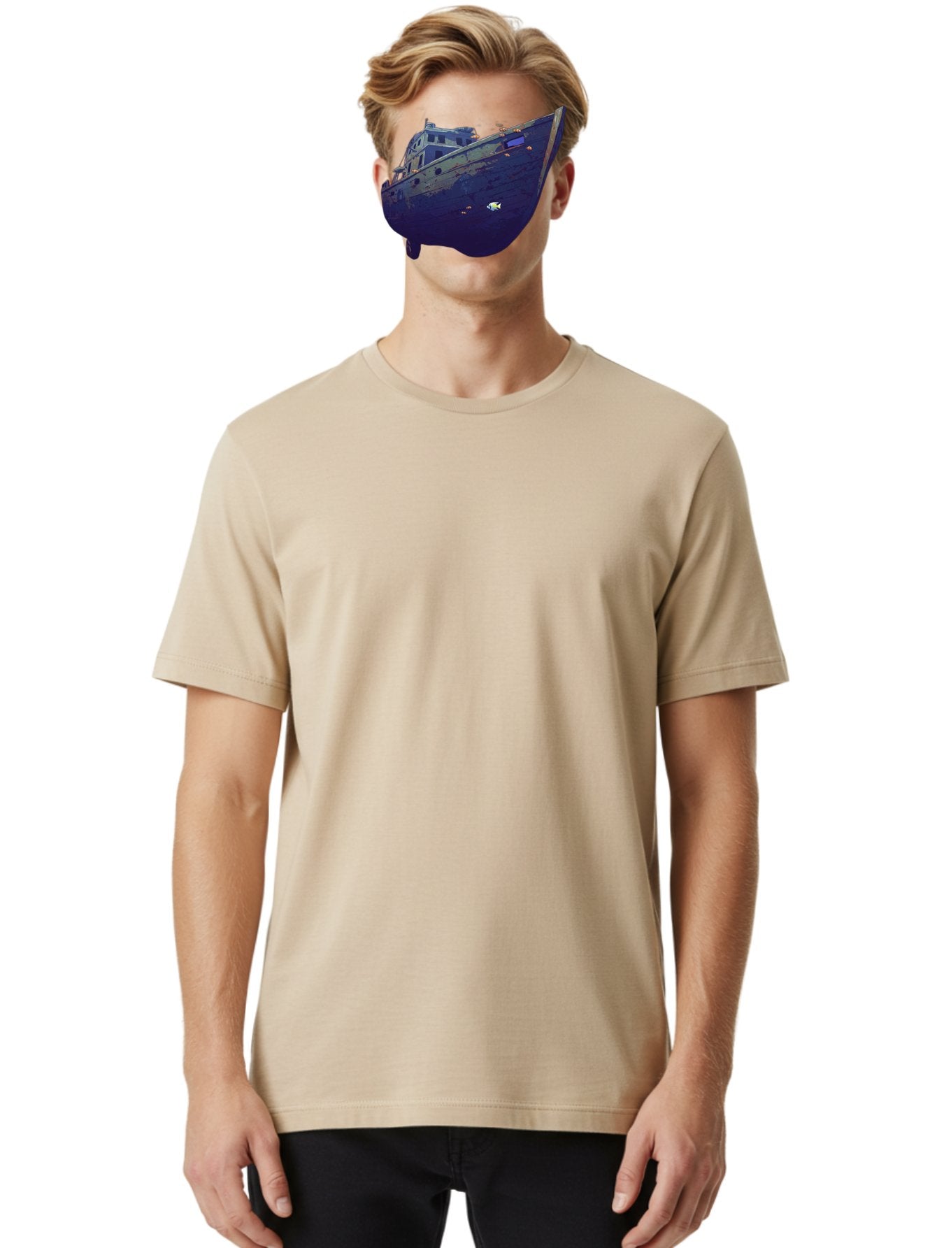 Submerged-Ship Men'S Graphic Tee, 100% Cotton, Comfortable Casual Summer Wear, Machine Washable, Vintage Camera, Old Camera, Antique Camera, Black Camera, Classic Photography, Photography Equipment, Nostalgic Device, Film Camera, Camera Art Bah196 21