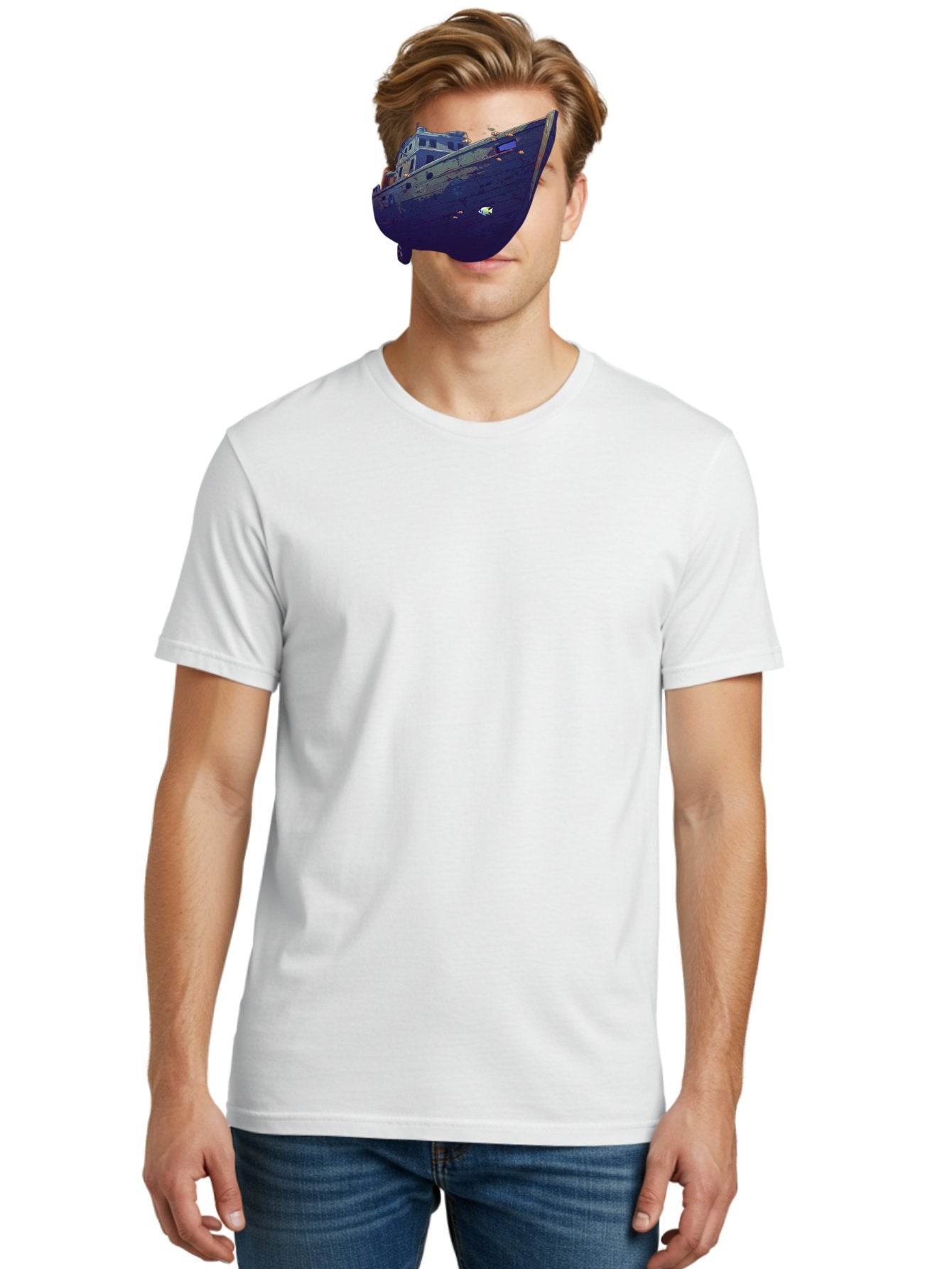 Submerged-Ship Men'S Graphic Tee, 100% Cotton, Comfortable Casual Summer Wear, Machine Washable, Vintage Camera, Old Camera, Antique Camera, Black Camera, Classic Photography, Photography Equipment, Nostalgic Device, Film Camera, Camera Art Bah196 18