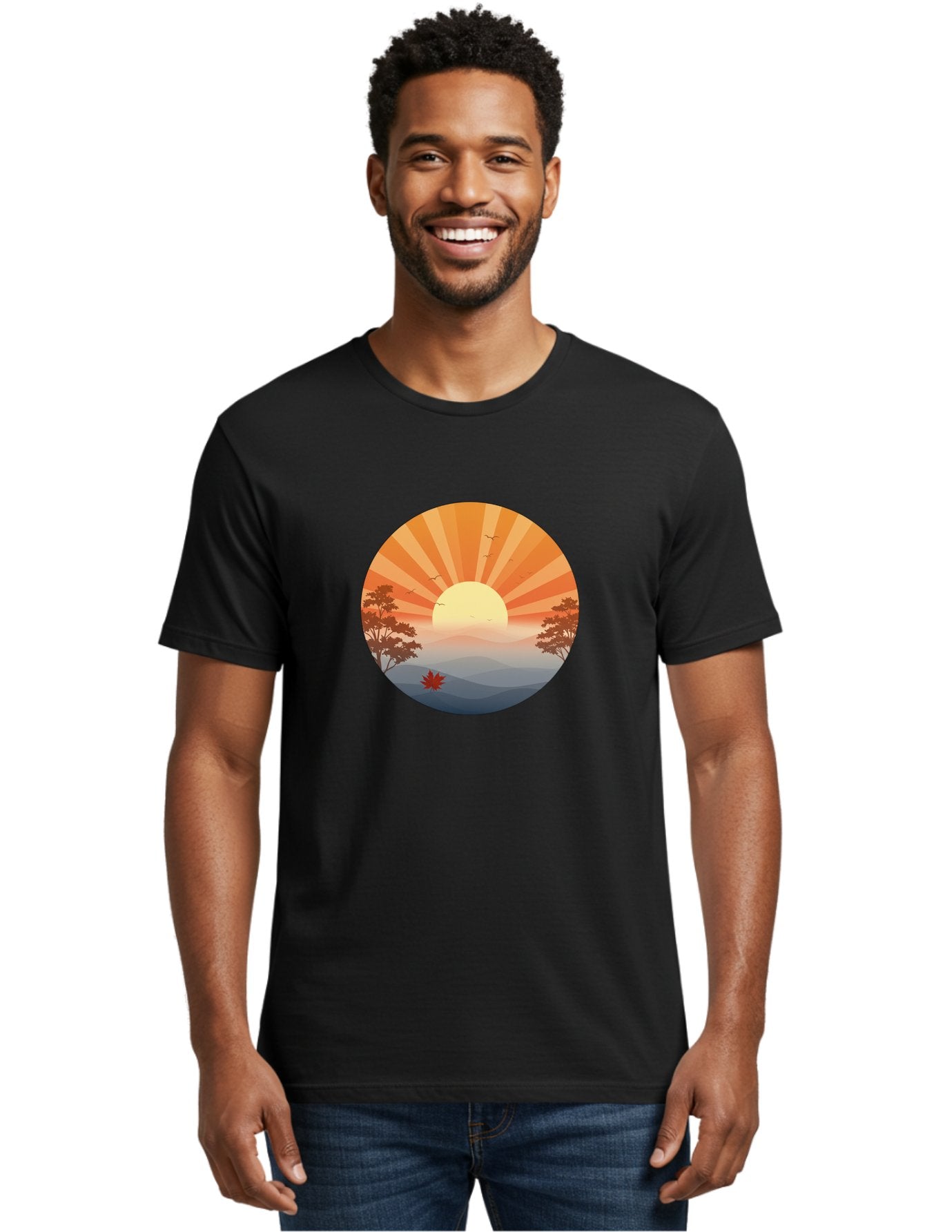 Sunset-Landscape Men'S Graphic Tee, 100% Cotton, Comfortable Casual Summer Wear, Machine Washable, Vintage Camera, Old Camera, Antique Camera, Black Camera, Classic Photography, Photography Equipment, Nostalgic Device, Film Camera, Camera Art Bah208 19