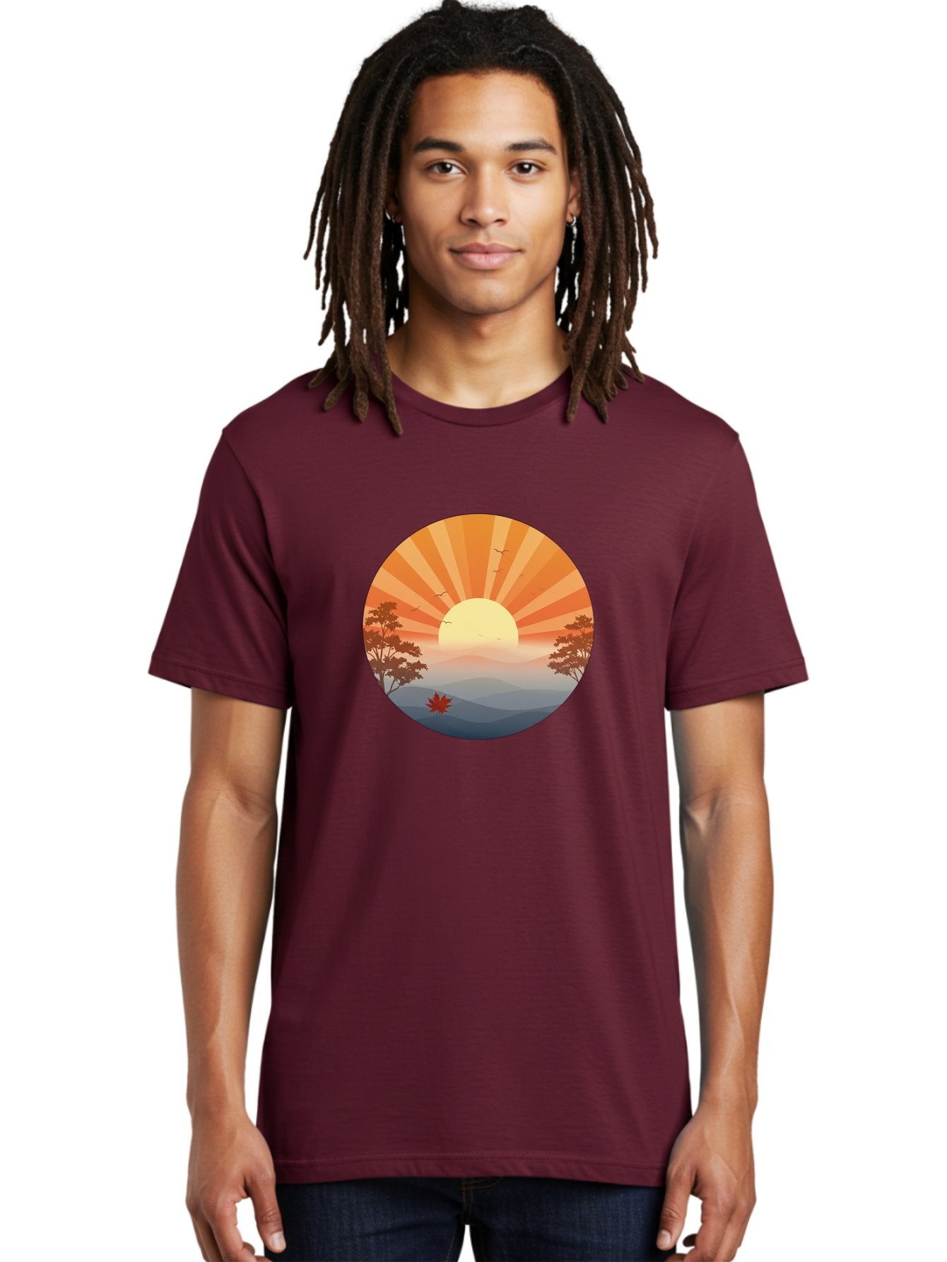 Sunset-Landscape Men'S Graphic Tee, 100% Cotton, Comfortable Casual Summer Wear, Machine Washable, Vintage Camera, Old Camera, Antique Camera, Black Camera, Classic Photography, Photography Equipment, Nostalgic Device, Film Camera, Camera Art Bah208 17