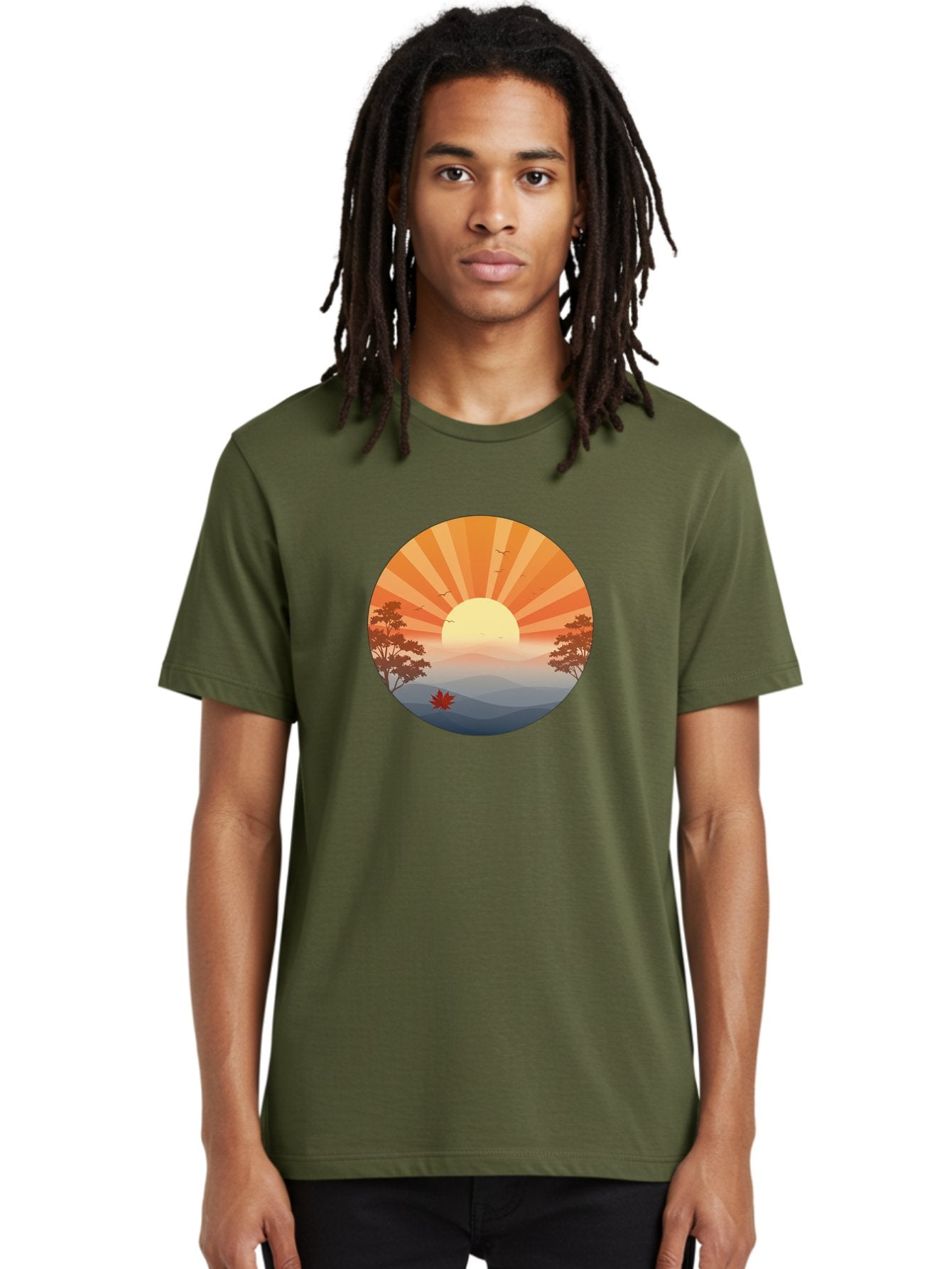 Sunset-Landscape Men'S Graphic Tee, 100% Cotton, Comfortable Casual Summer Wear, Machine Washable, Vintage Camera, Old Camera, Antique Camera, Black Camera, Classic Photography, Photography Equipment, Nostalgic Device, Film Camera, Camera Art Bah208 28