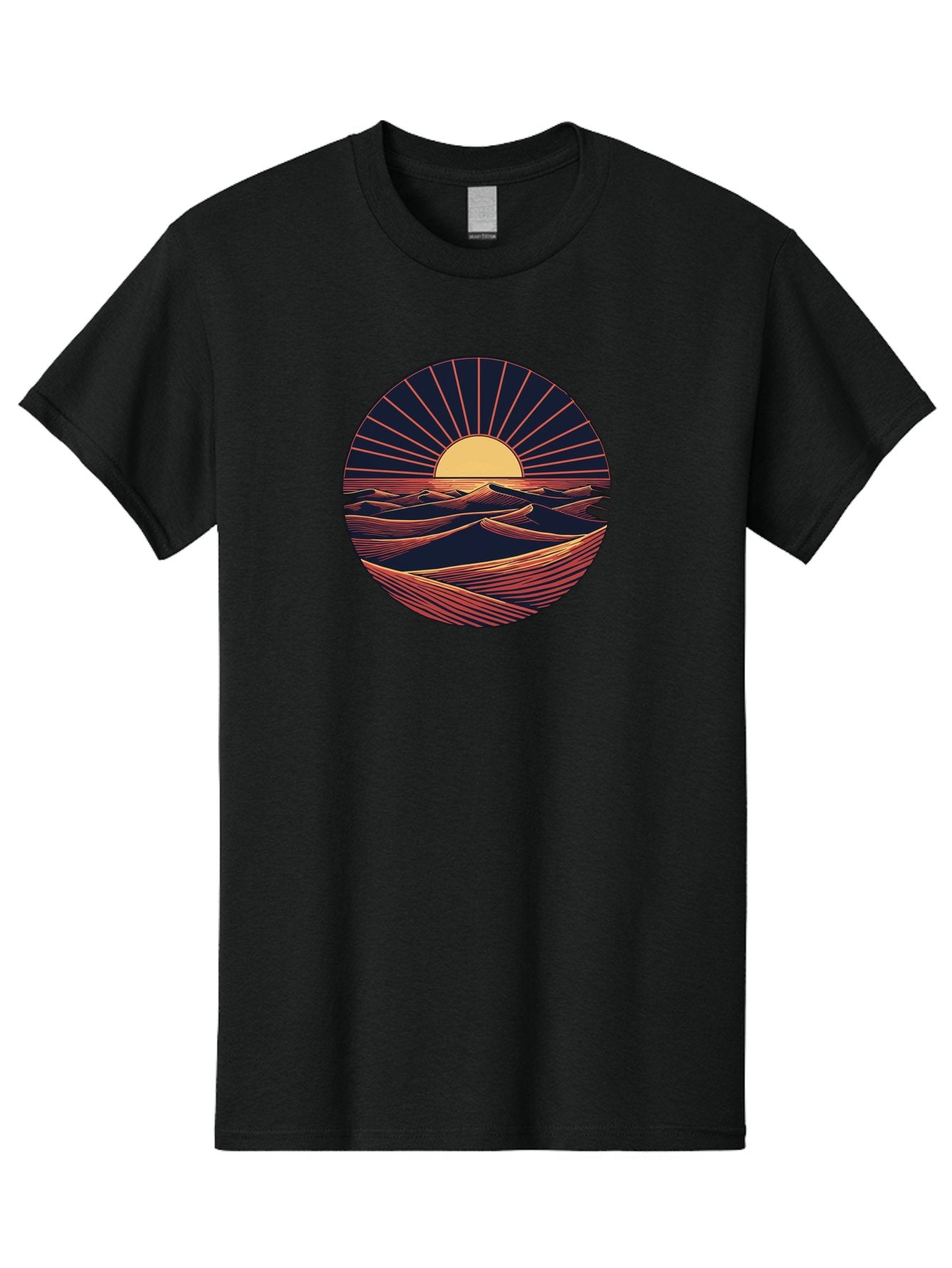 Sunset-Over-Waves Men'S Graphic Tee, 100% Cotton, Comfortable Casual Summer Wear, Machine Washable, Vintage Camera, Old Camera, Antique Camera, Black Camera, Classic Photography, Photography Equipment, Nostalgic Device, Film Camera, Camera Art Bah209 7