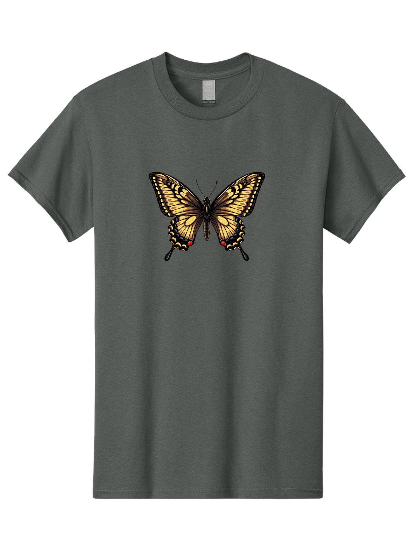 Swallowtail-Butterfly Men'S Graphic Tee, 100% Cotton, Comfortable Casual Summer Wear, Machine Washable, Vintage Camera, Old Camera, Antique Camera, Black Camera, Classic Photography, Photography Equipment, Nostalgic Device, Film Camera, Bah215