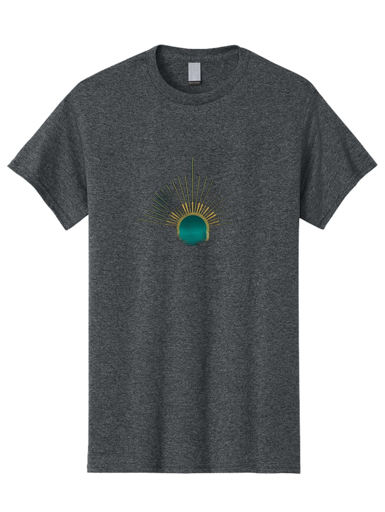 Teal-Sunburst Men'S Graphic Tee, 100% Cotton, Comfortable Casual Summer Wear, Machine Washable, Vintage Camera, Old Camera, Antique Camera, Black Camera, Classic Photography, Photography Equipment, Nostalgic Device, Film Camera, Camera Art Bah229 10
