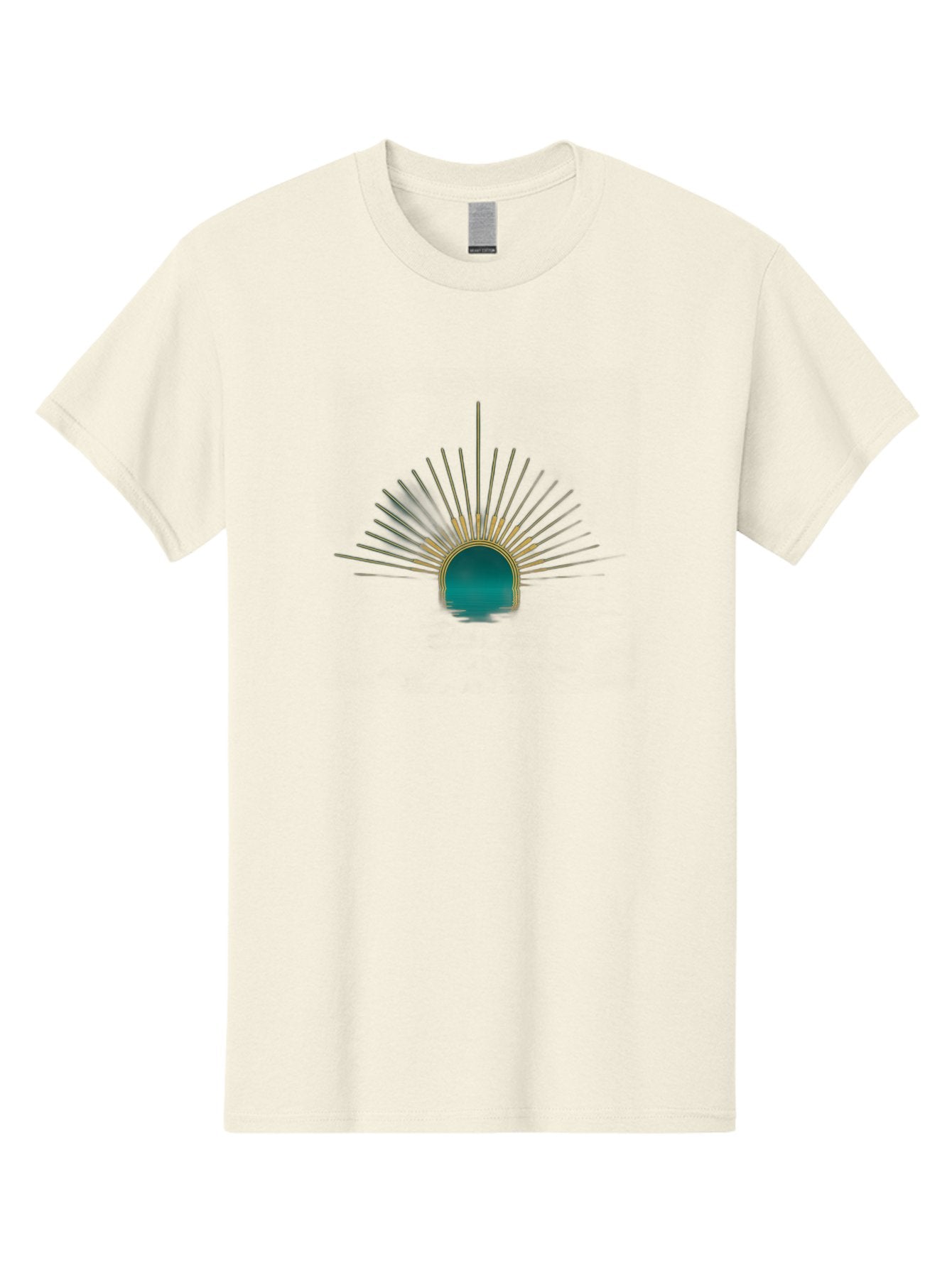 Teal-Sunburst Men'S Graphic Tee, 100% Cotton, Comfortable Casual Summer Wear, Machine Washable, Vintage Camera, Old Camera, Antique Camera, Black Camera, Classic Photography, Photography Equipment, Nostalgic Device, Film Camera, Camera Art Bah229 3