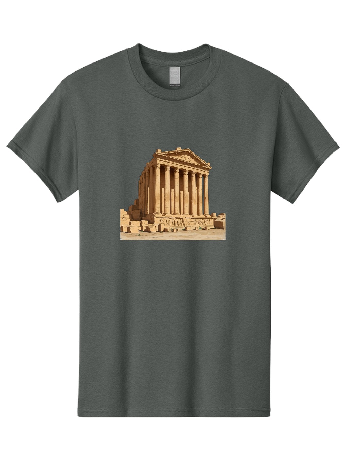 Temple-Of-Baalshamin-1 Men'S Graphic Tee, 100% Cotton, Comfortable Casual Summer Wear, Machine Washable, Vintage Camera, Old Camera, Antique Camera, Black Camera, Classic Photography, Photography Equipment, Nostalgic Device, Film Camera, Bah230 15