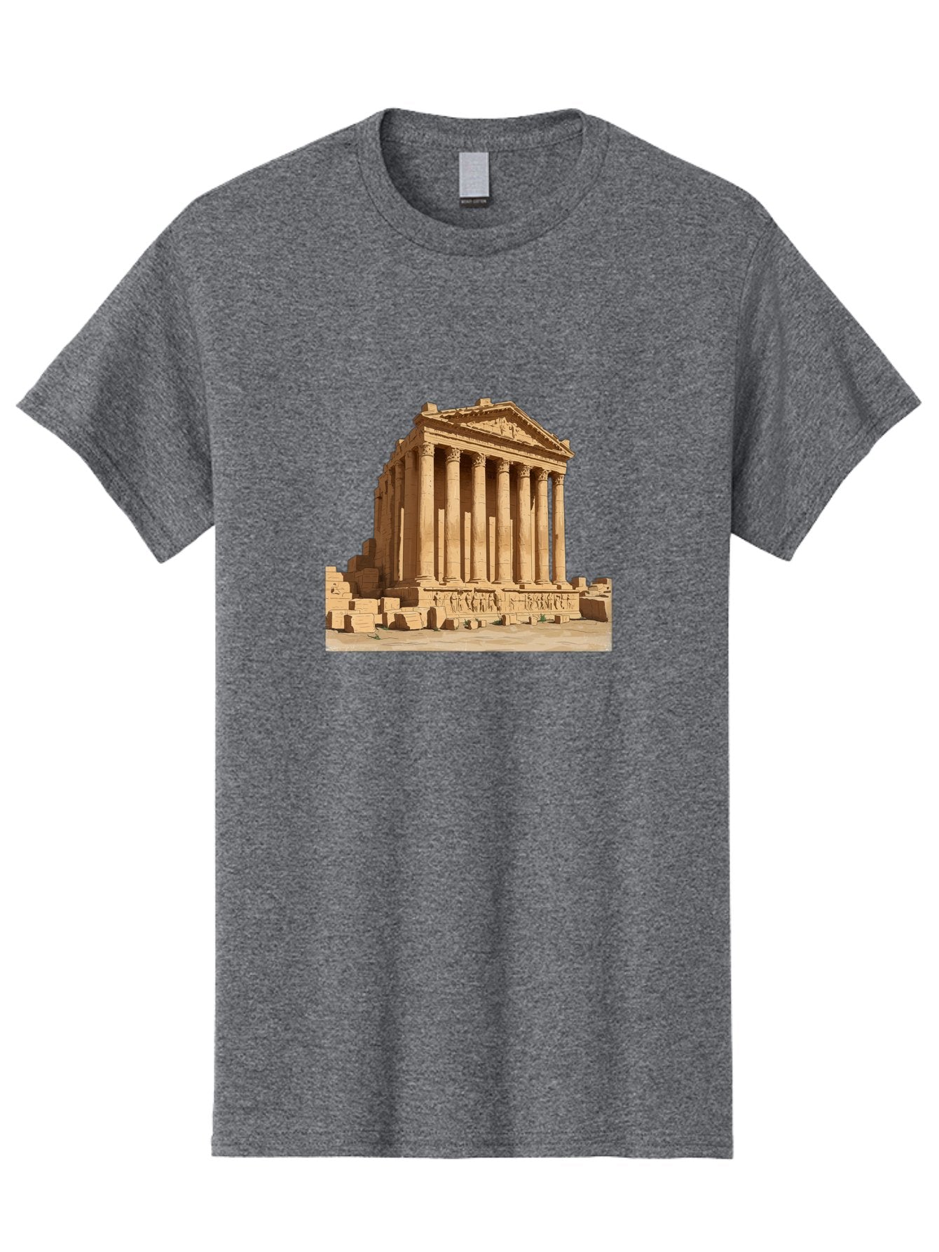 Temple-Of-Baalshamin-1 Men'S Graphic Tee, 100% Cotton, Comfortable Casual Summer Wear, Machine Washable, Vintage Camera, Old Camera, Antique Camera, Black Camera, Classic Photography, Photography Equipment, Nostalgic Device, Film Camera, Bah230 6