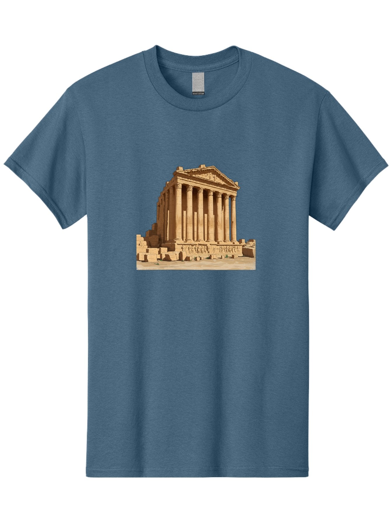 Temple-Of-Baalshamin-1 Men'S Graphic Tee, 100% Cotton, Comfortable Casual Summer Wear, Machine Washable, Vintage Camera, Old Camera, Antique Camera, Black Camera, Classic Photography, Photography Equipment, Nostalgic Device, Film Camera, Bah230 11
