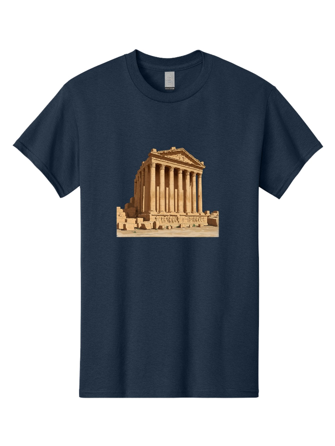 Temple-Of-Baalshamin-1 Men'S Graphic Tee, 100% Cotton, Comfortable Casual Summer Wear, Machine Washable, Vintage Camera, Old Camera, Antique Camera, Black Camera, Classic Photography, Photography Equipment, Nostalgic Device, Film Camera, Bah230