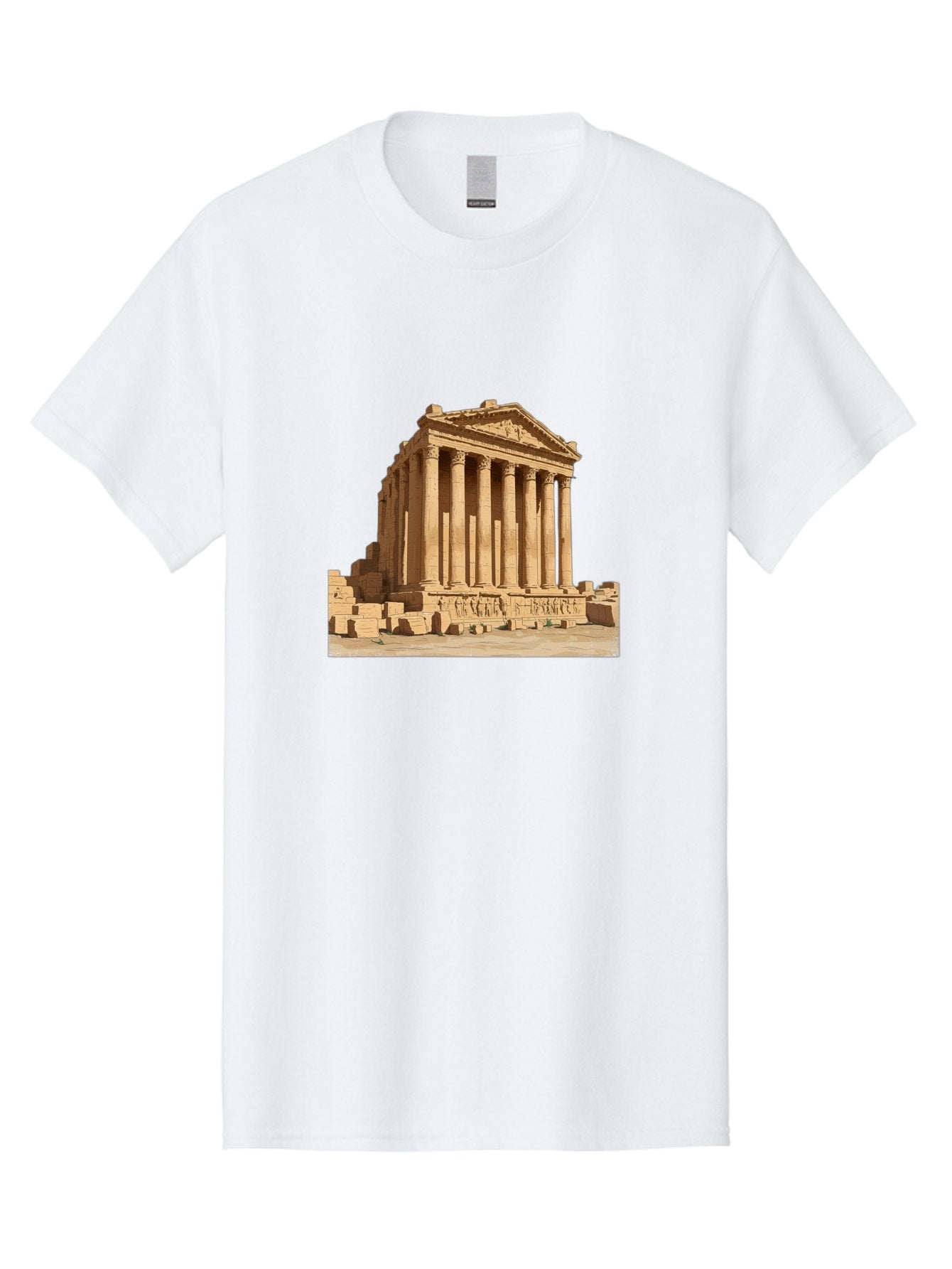 Temple-Of-Baalshamin-1 Men'S Graphic Tee, 100% Cotton, Comfortable Casual Summer Wear, Machine Washable, Vintage Camera, Old Camera, Antique Camera, Black Camera, Classic Photography, Photography Equipment, Nostalgic Device, Film Camera, Bah230 7