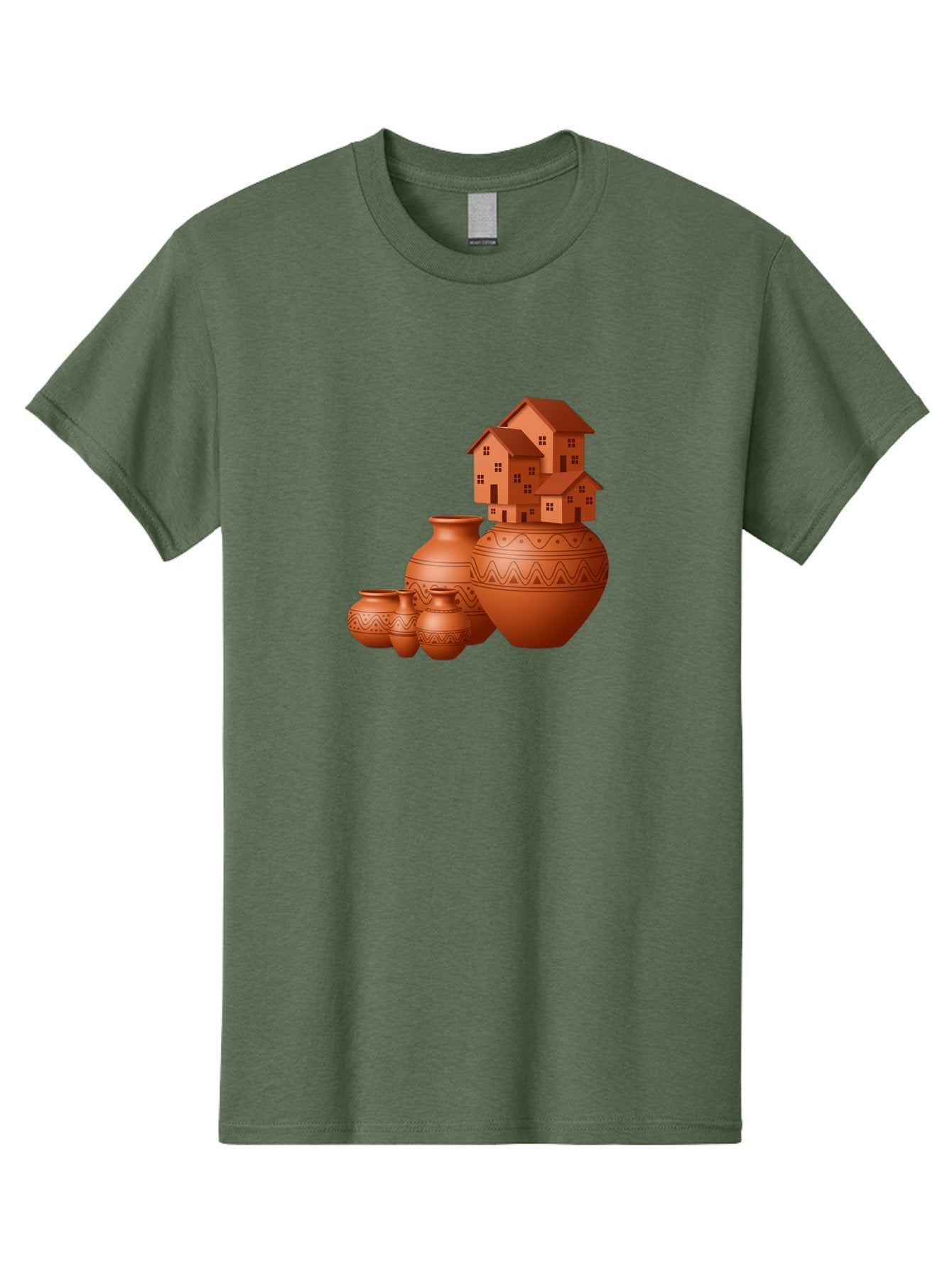Terracotta-Pots-With-Houses Men'S Graphic Tee, 100% Cotton, Comfortable Casual Summer Wear, Machine Washable, Vintage Camera, Old Camera, Antique Camera, Black Camera, Classic Photography, Photography Equipment, Nostalgic Device, Film Camera, Bah237 11