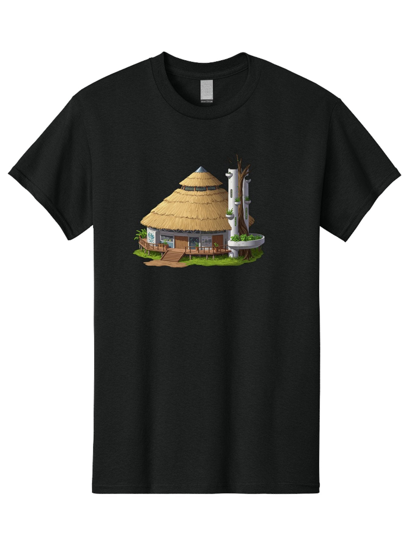 Thatched-Roof-Hut Men'S Graphic Tee, 100% Cotton, Comfortable Casual Summer Wear, Machine Washable, Vintage Camera, Old Camera, Antique Camera, Black Camera, Classic Photography, Photography Equipment, Nostalgic Device, Film Camera, Camera Art Bah245 6