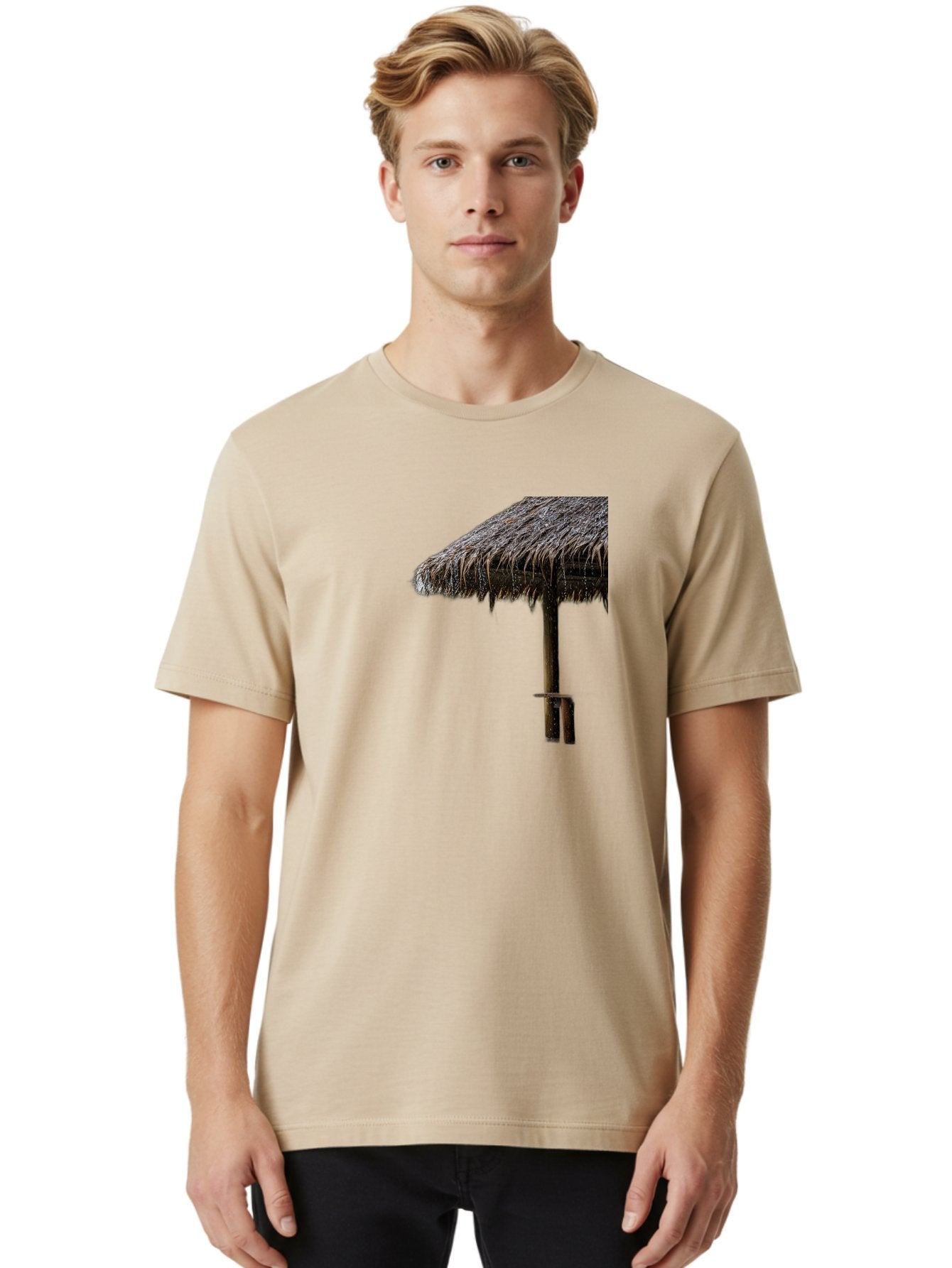 Thatched-Umbrella Men'S Graphic Tee, 100% Cotton, Comfortable Casual Summer Wear, Machine Washable, Vintage Camera, Old Camera, Antique Camera, Black Camera, Classic Photography, Photography Equipment, Nostalgic Device, Film Camera, Camera Art Bah246 21
