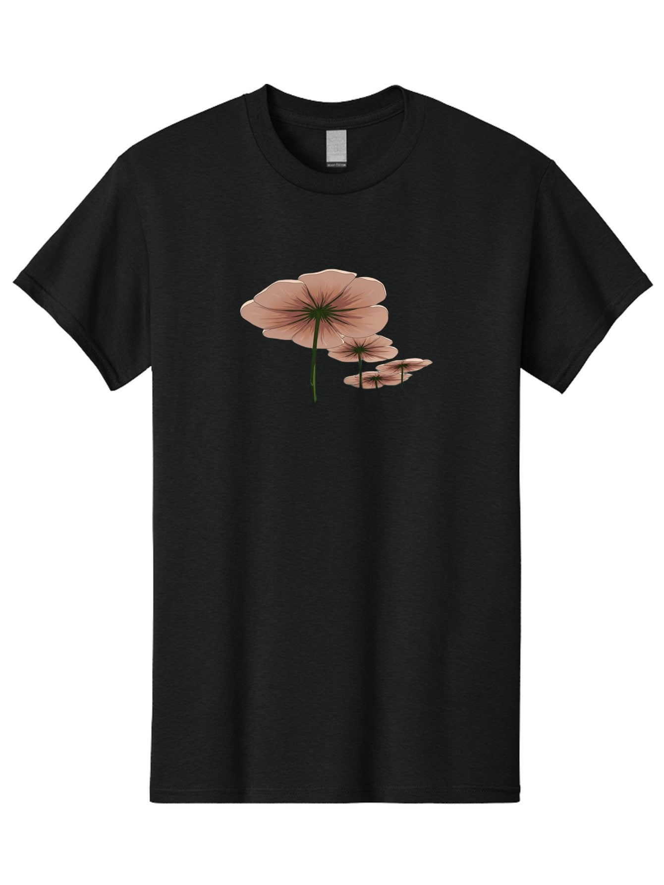 Three-Pink-Flowers Men'S Graphic Tee, 100% Cotton, Comfortable Casual Summer Wear, Machine Washable, Vintage Camera, Old Camera, Antique Camera, Black Camera, Classic Photography, Photography Equipment, Nostalgic Device, Film Camera, Bah253 12