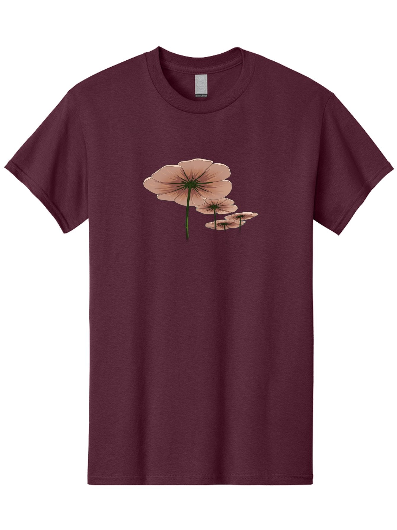 Three-Pink-Flowers Men'S Graphic Tee, 100% Cotton, Comfortable Casual Summer Wear, Machine Washable, Vintage Camera, Old Camera, Antique Camera, Black Camera, Classic Photography, Photography Equipment, Nostalgic Device, Film Camera, Bah253 8