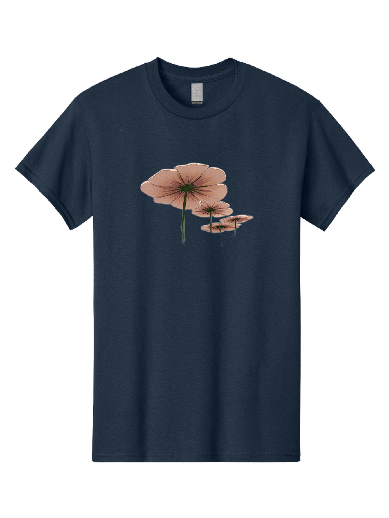 Three-Pink-Flowers Men'S Graphic Tee, 100% Cotton, Comfortable Casual Summer Wear, Machine Washable, Vintage Camera, Old Camera, Antique Camera, Black Camera, Classic Photography, Photography Equipment, Nostalgic Device, Film Camera, Bah253