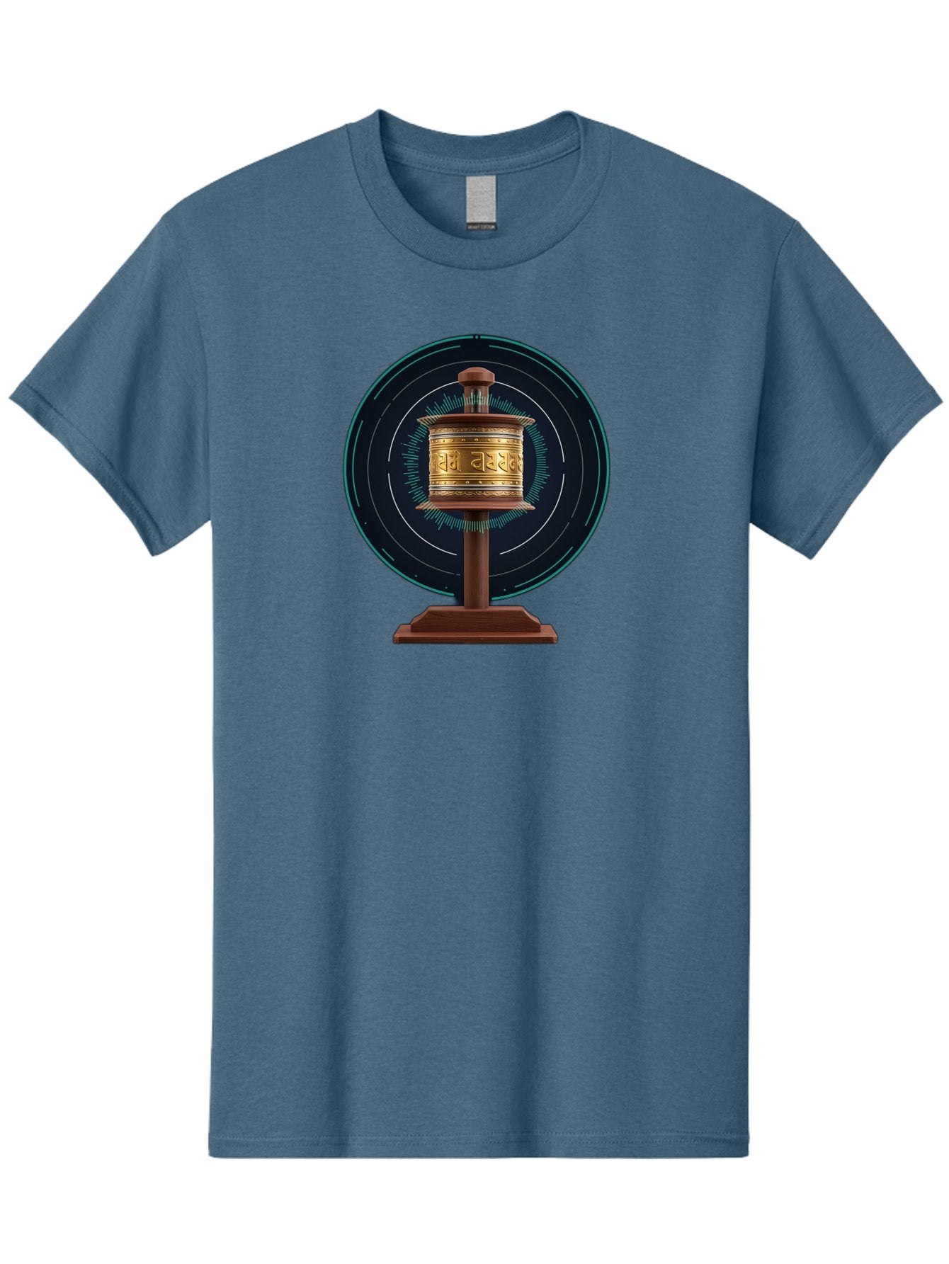 Tibetan-Prayer-Wheel-1 Men'S Graphic Tee, 100% Cotton, Comfortable Casual Summer Wear, Machine Washable, Vintage Camera, Old Camera, Antique Camera, Black Camera, Classic Photography, Photography Equipment, Nostalgic Device, Film Camera, Bah255 14