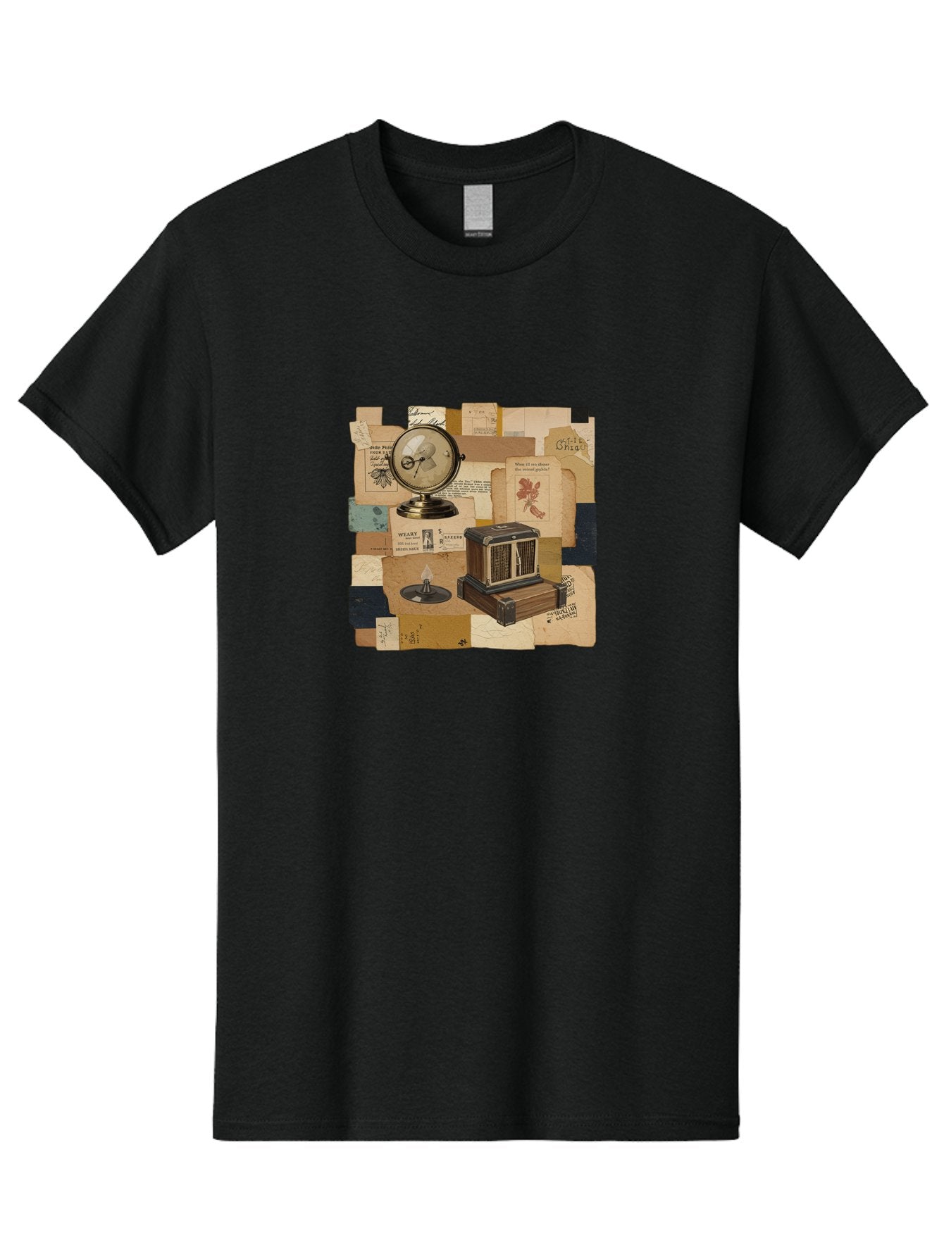 Timepiece-Cage-And-Candle Men'S Graphic Tee, 100% Cotton, Comfortable Casual Summer Wear, Machine Washable, Vintage Camera, Old Camera, Antique Camera, Black Camera, Classic Photography, Photography Equipment, Nostalgic Device, Film Camera, Bah265 12