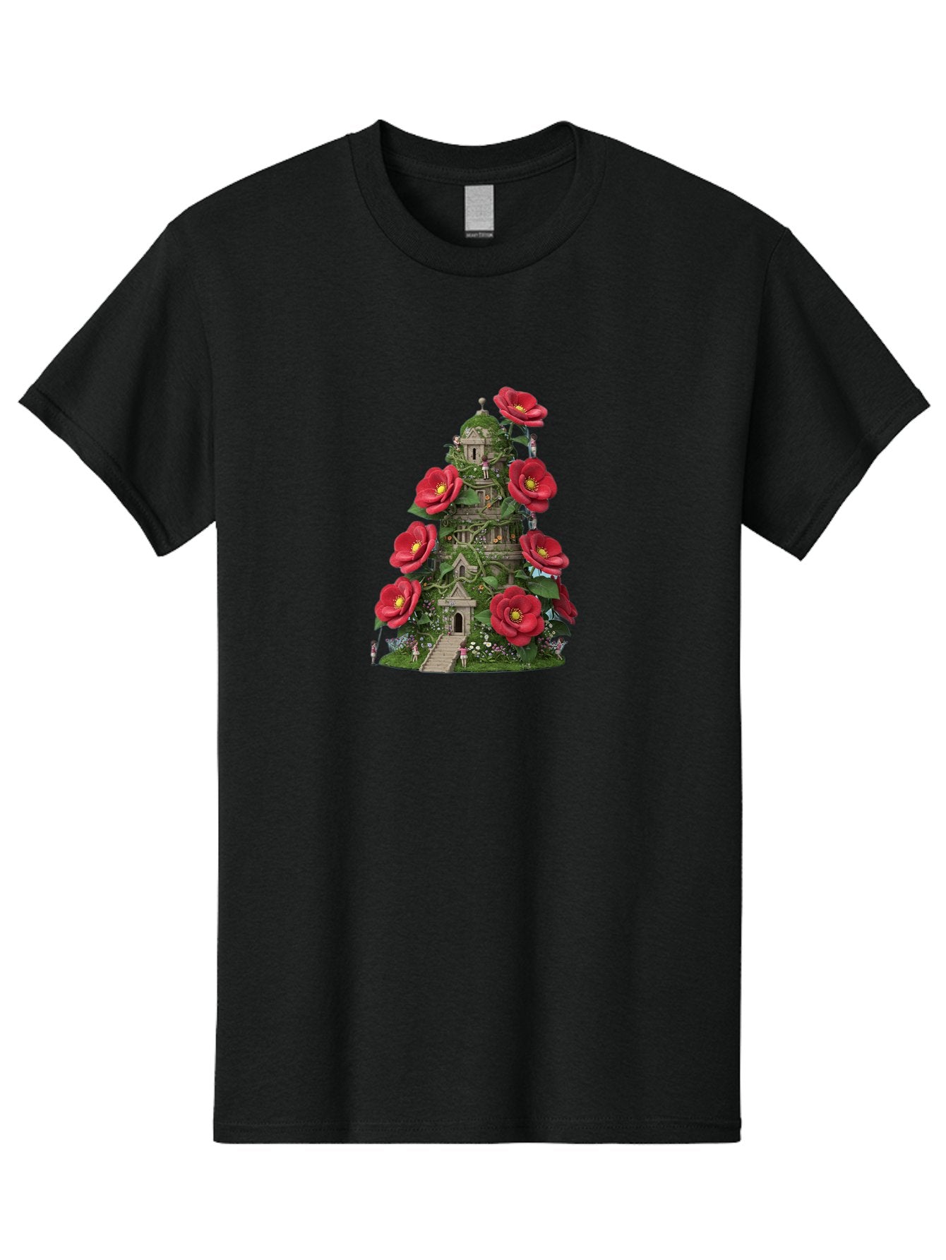 Tower-Of-Red-Flowers Men'S Graphic Tee, 100% Cotton, Comfortable Casual Summer Wear, Machine Washable, Vintage Camera, Old Camera, Antique Camera, Black Camera, Classic Photography, Photography Equipment, Nostalgic Device, Film Camera, Bah272 9